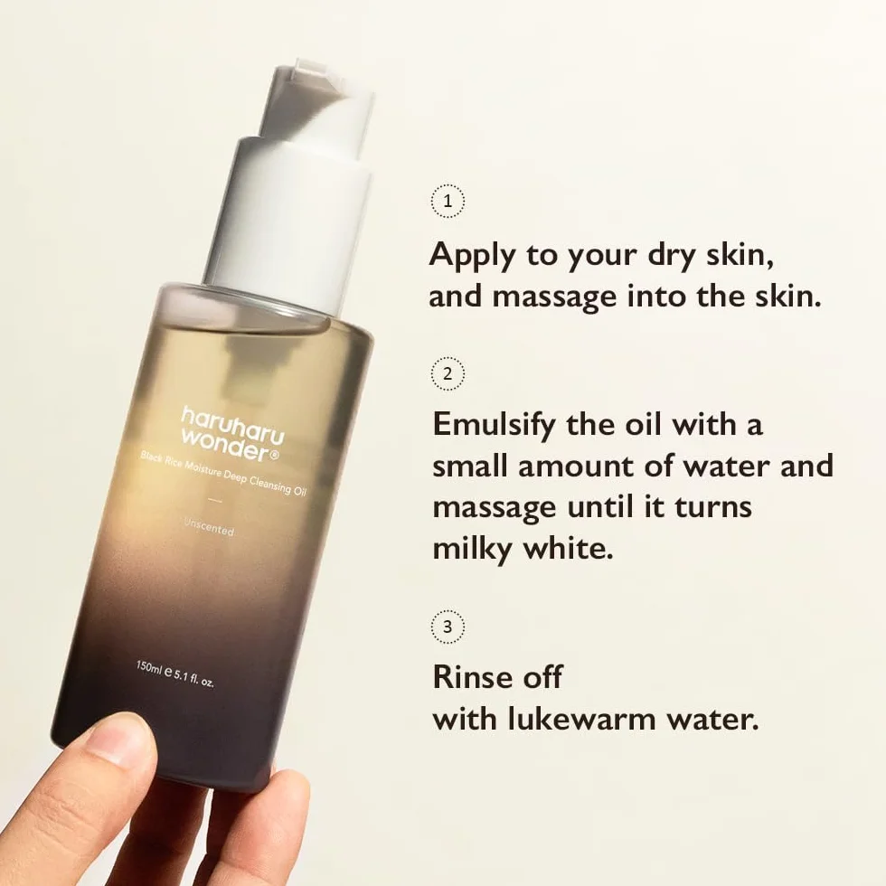 haruharu wonder Black Rice Moisture Cleansing Oil 150ml No comedogenico