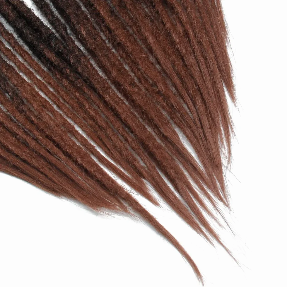 Extensiones de Rastas Sintéticas Delgadas 20 Pulgadas 10 Hebras Suaves Doble Punta Reggae Hip-Hop