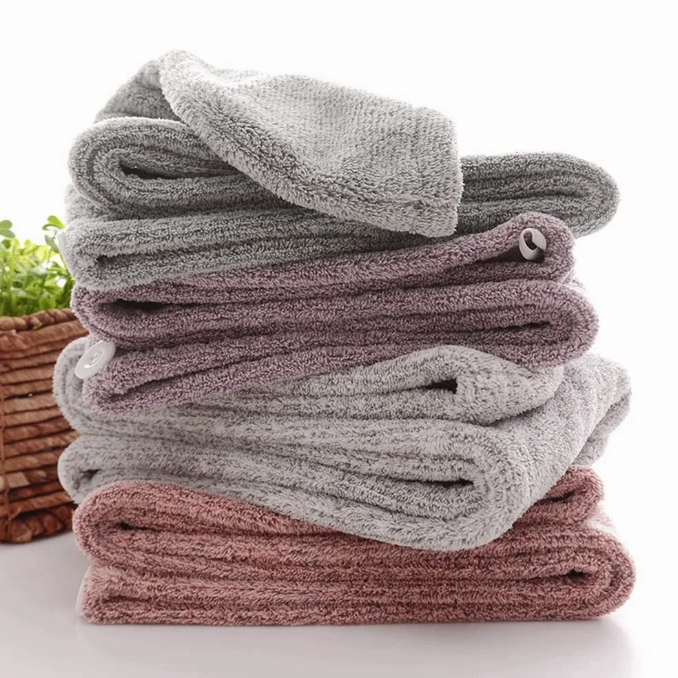 Secador de Pelo de Fibra de bambú, secador de Secado rápido, Turbante, Toalla Seca, Sombrero Envolvente for baño, Gorra rápida(3-Pack)
