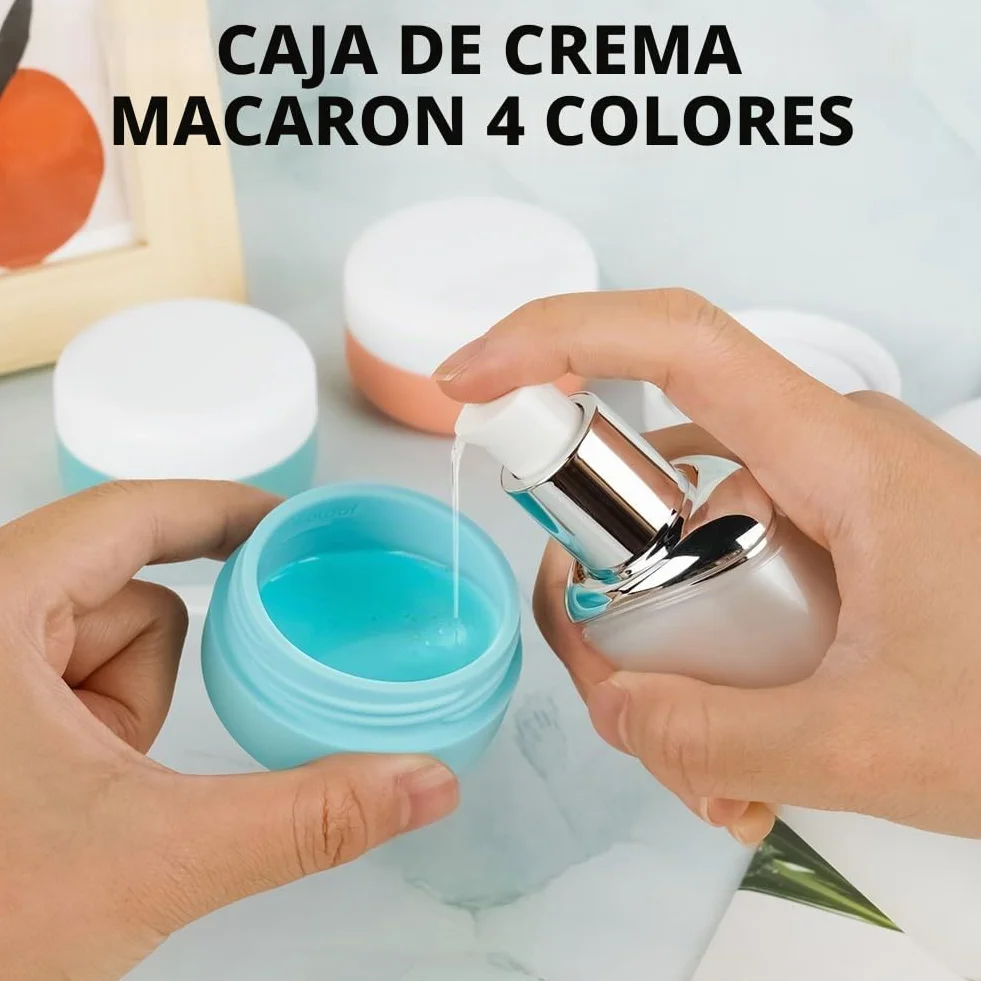 HOTUT 4 recipientes de silicona a prueba de fugas para cosméticos de viaje 30 ml