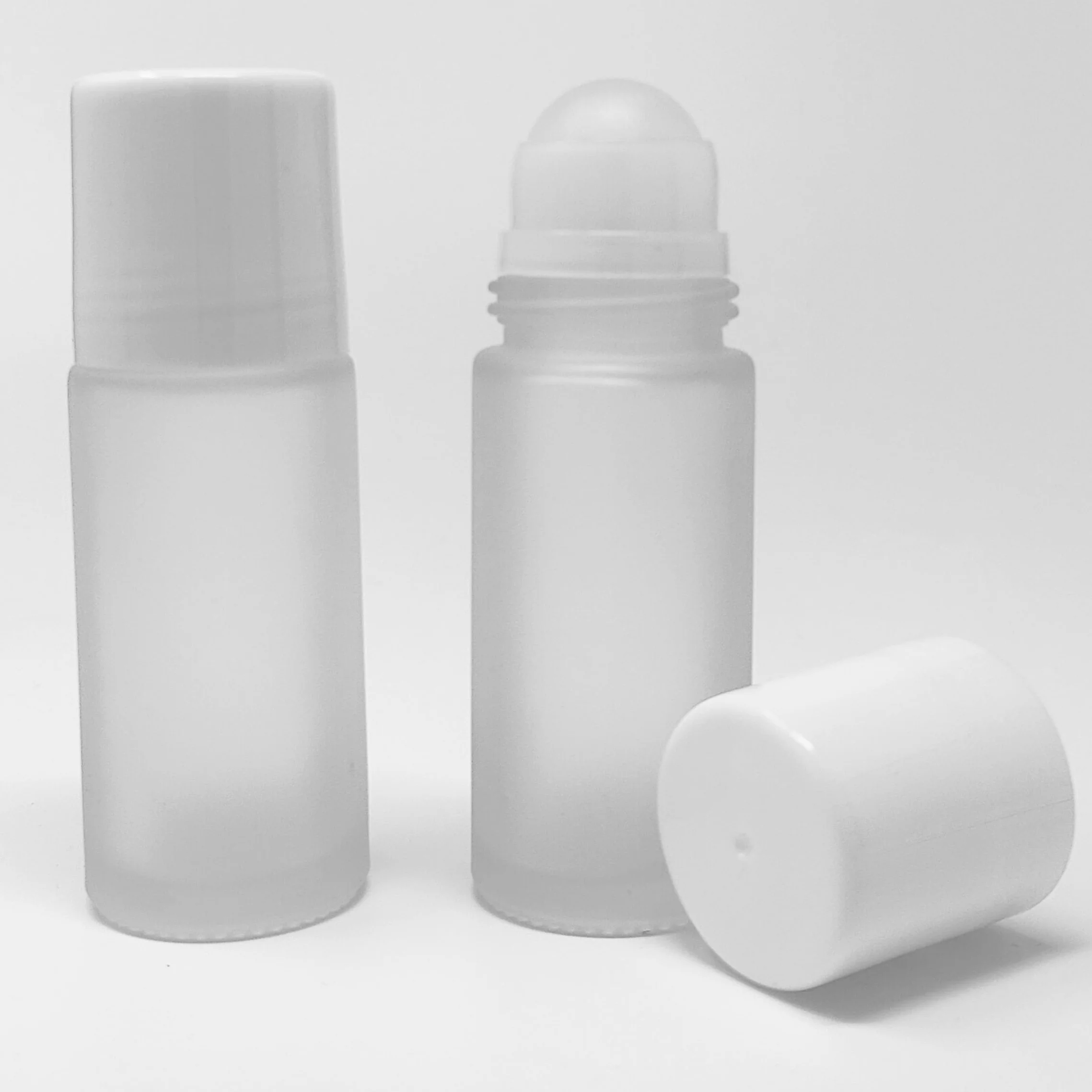 Essenciales Envase Roll On Rellenable 50 ml 2 Botes de Cristal sin fugas