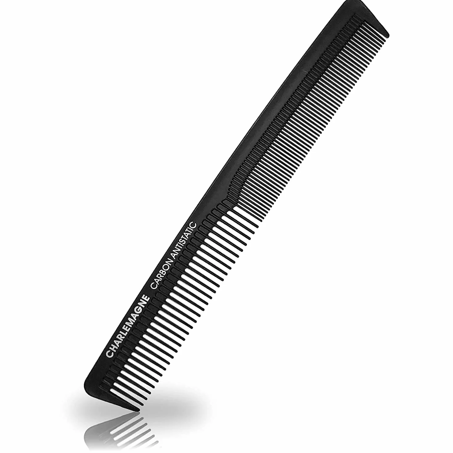 Charlemagne Peine para el Cabello de Carbono Premium Anti-irrompible Anti-estático Doble Cara Hombre Mujer
