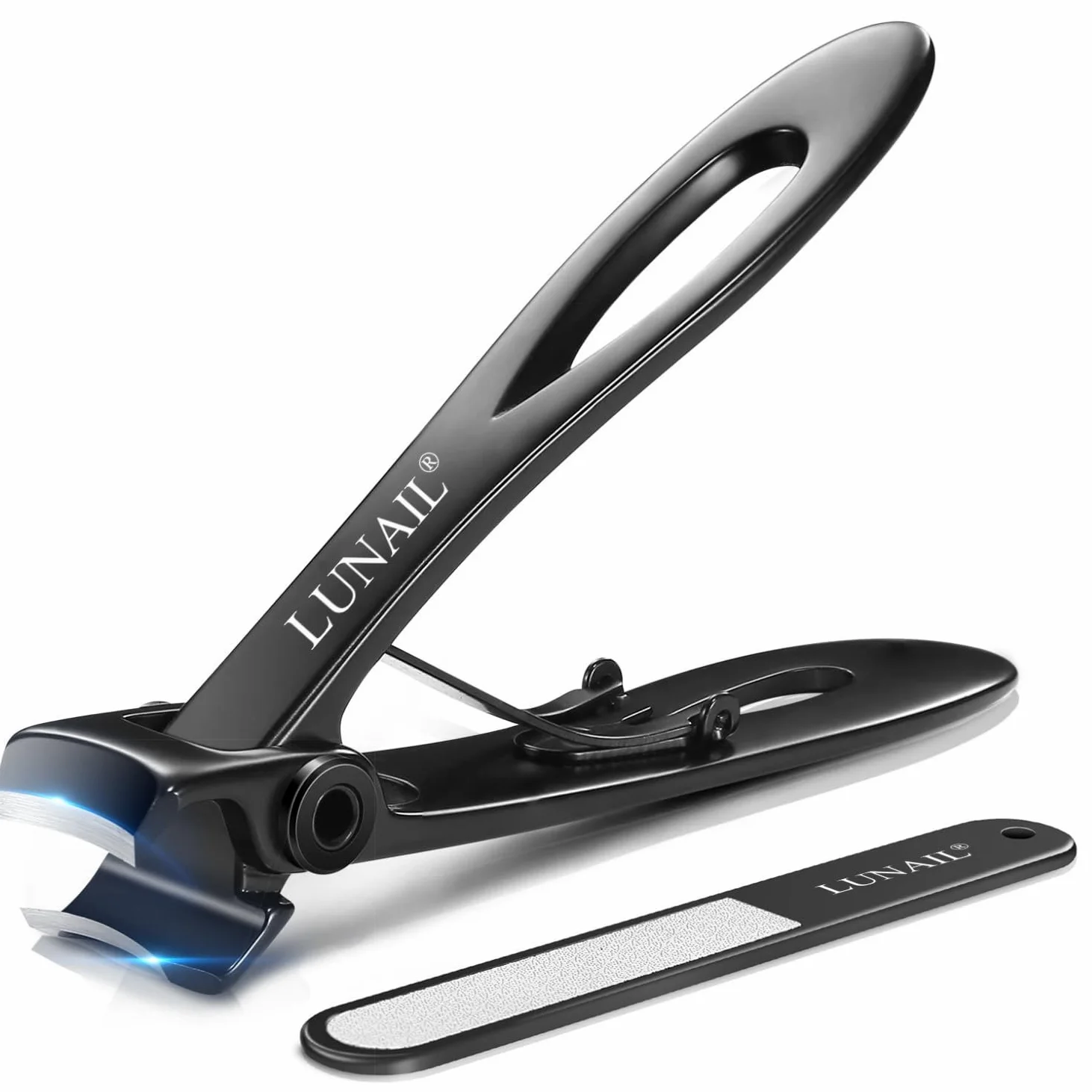 LUNAIL Cortaúñas de apertura de mandíbula de 16 mm de ancho para uñas gruesas y duras y uñas encarnadas, cortaúñas de dedo para hombres y mujeres, personas mayores y adultos.