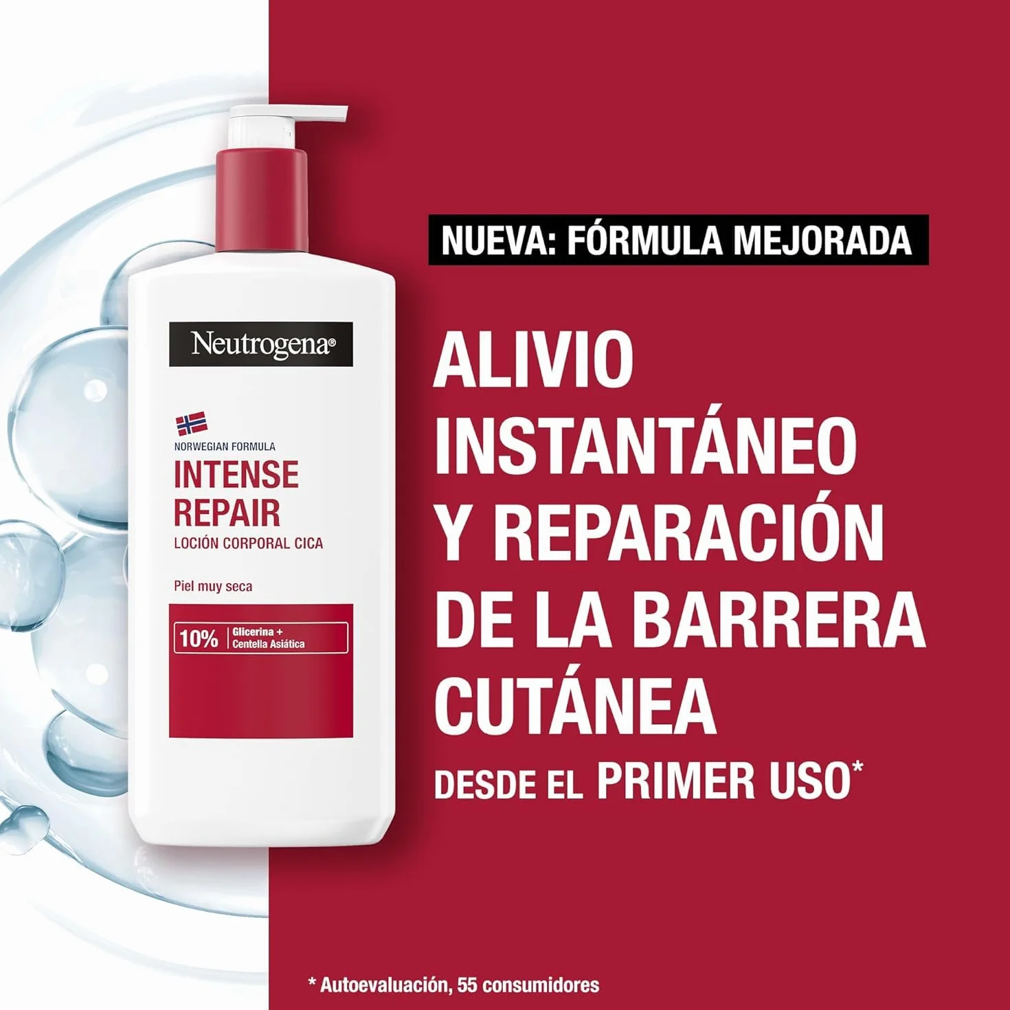 Neutrogena Fórmula Noruega Loción Corporal CICA Reparación Intensa 2 x 750 ml