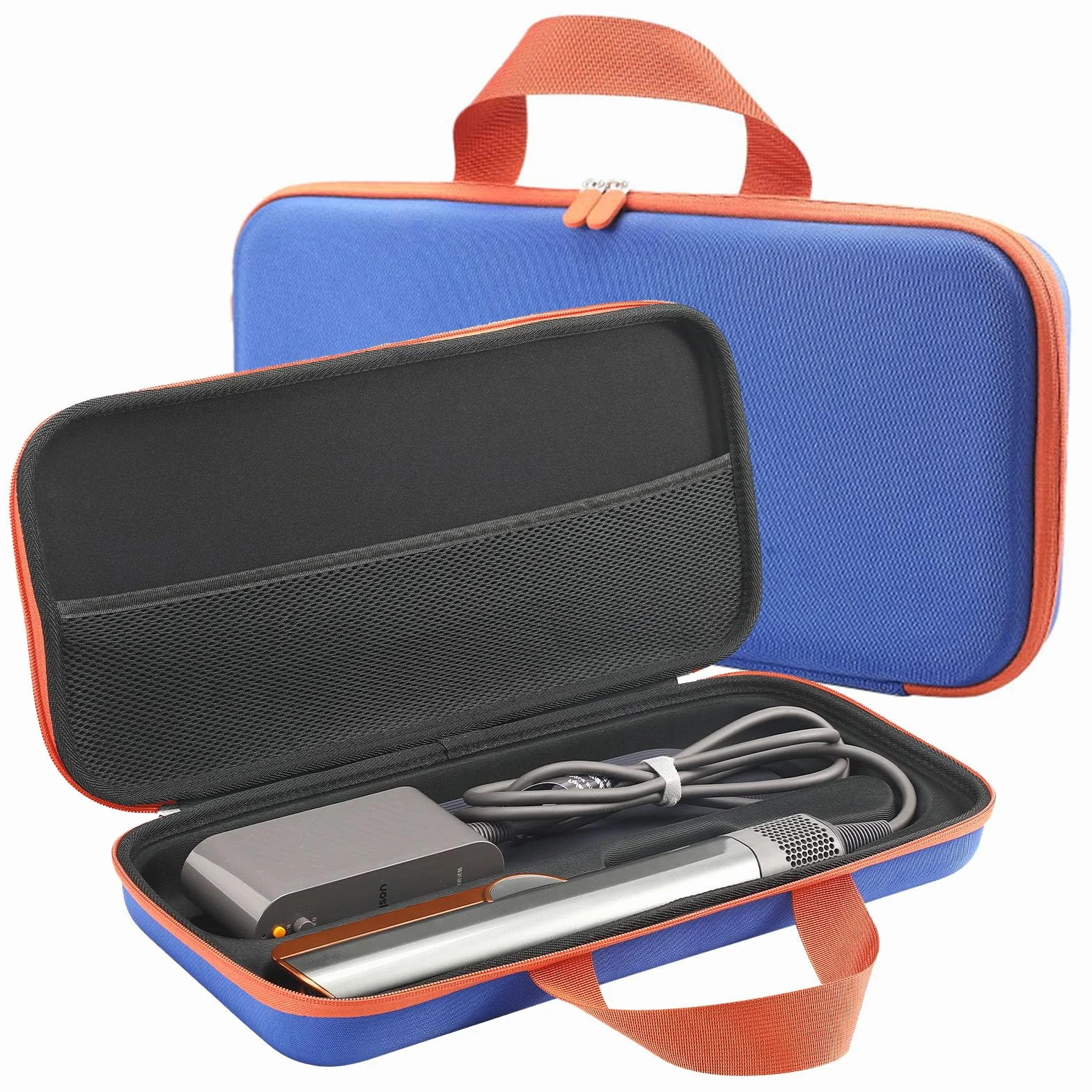 Funda rígida de transporte compatible con Dyson Airstrait Straightener HT01, almacenamiento seguro y protección para tu alisador de cabello y accesorios (azul)