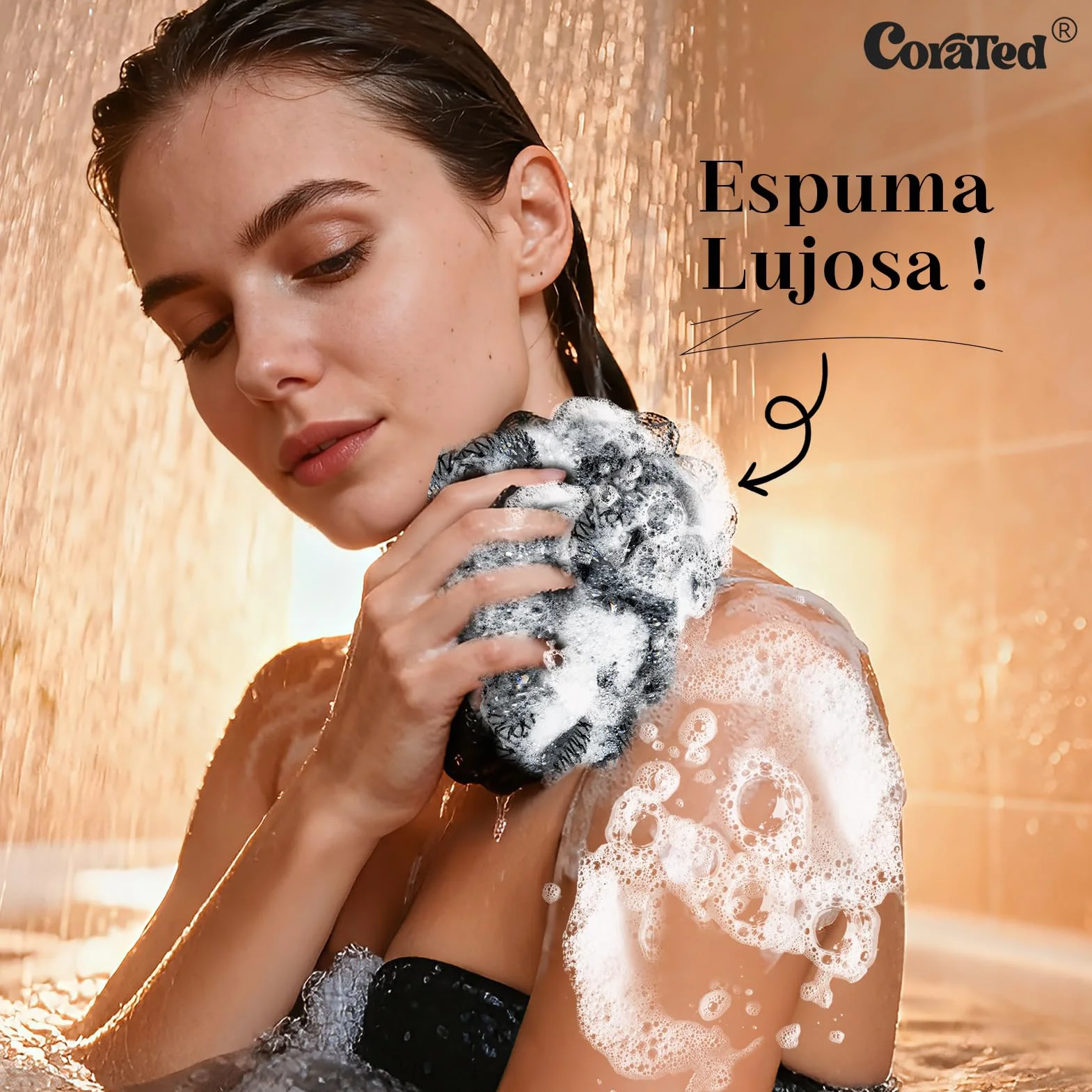 Esponja de Red Exfoliante Africana CORATED, 2 Piezas para Baño y Ducha