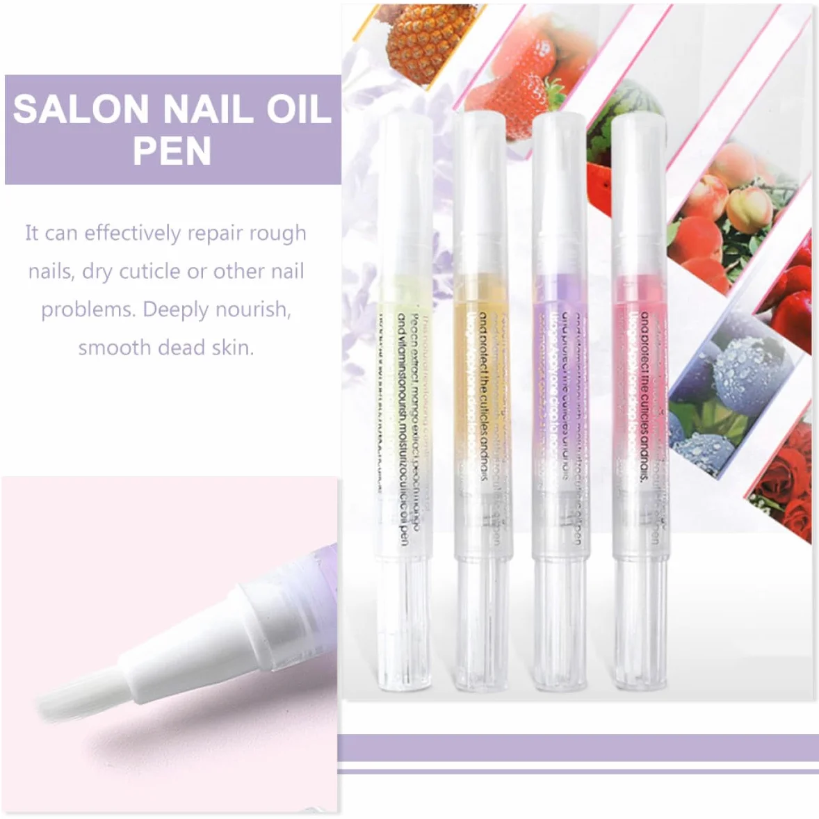 Lápiz para Cutículas de Manicura Aceite Nutritivo, 10 Unidades, Repara Uñas Ásperas, Portátil para Uso en Salón de Manicura Casa Varios estilos
