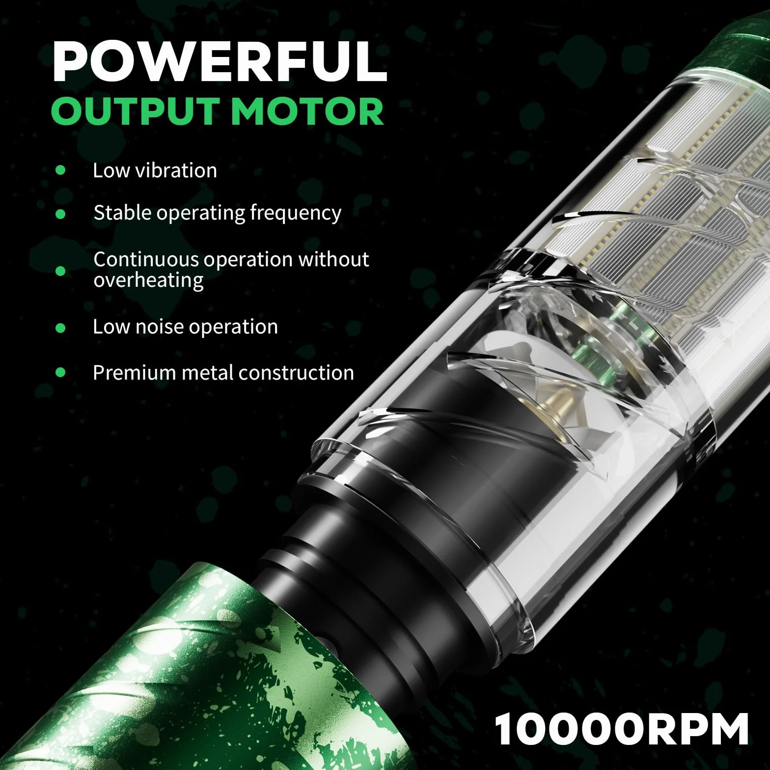 SOLONG Kit Profesional para Principiantes de Tatuajes – Lápiz Inalámbrico 1600mAh con 10 Agujas de Cartucho y Papel Transfer, Equipo Completo para Empezar, EF-TK-P753KITCEU-10