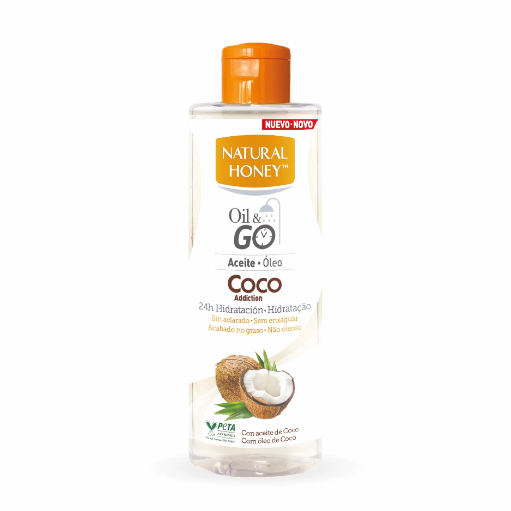 Natural Honey Oil & Go Coco Addiction Aceite de Ducha sin Aclarado con Aceite de Coco 250 ml