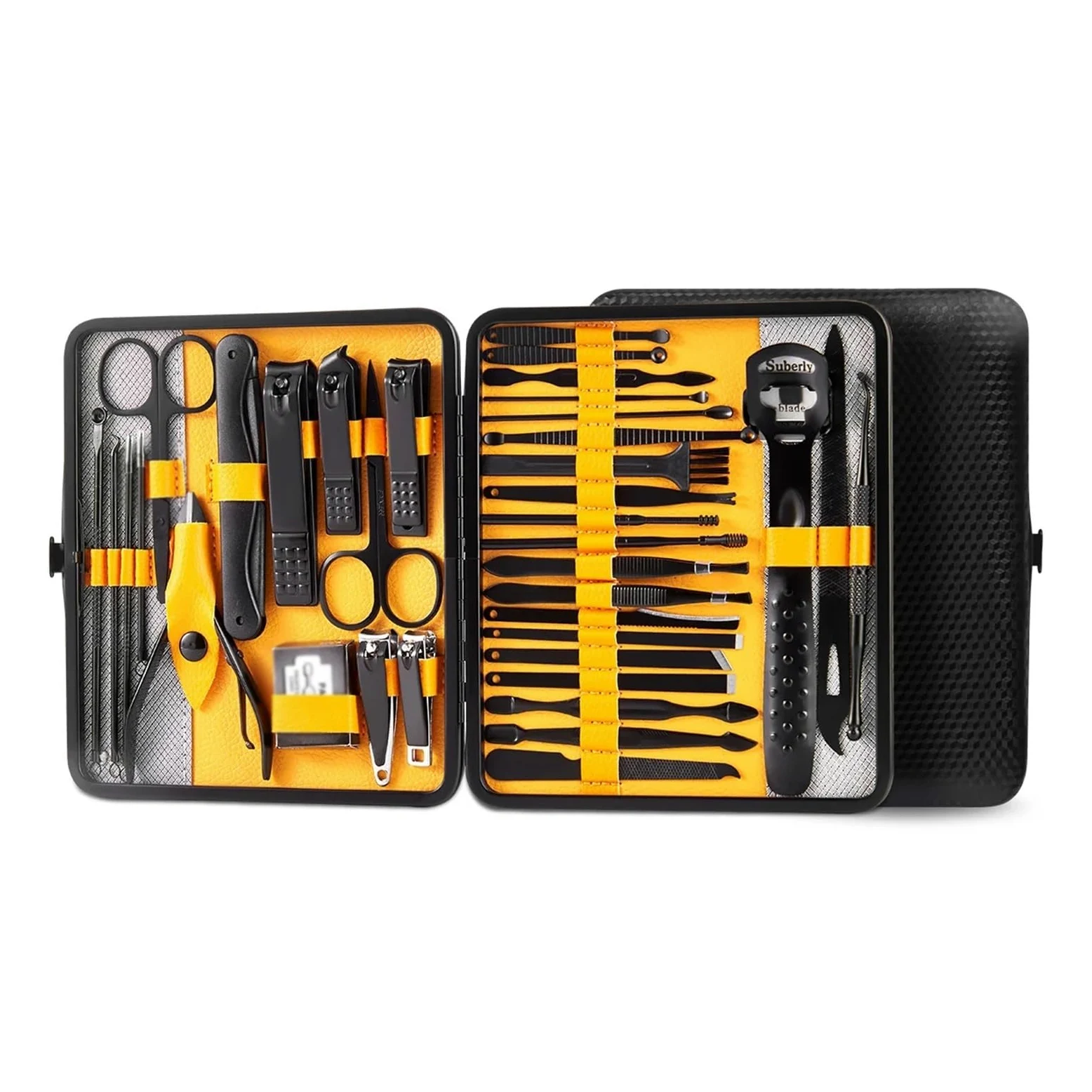Set de herramientas de manicura, cortauñas y pedicura para maleta de viaje.