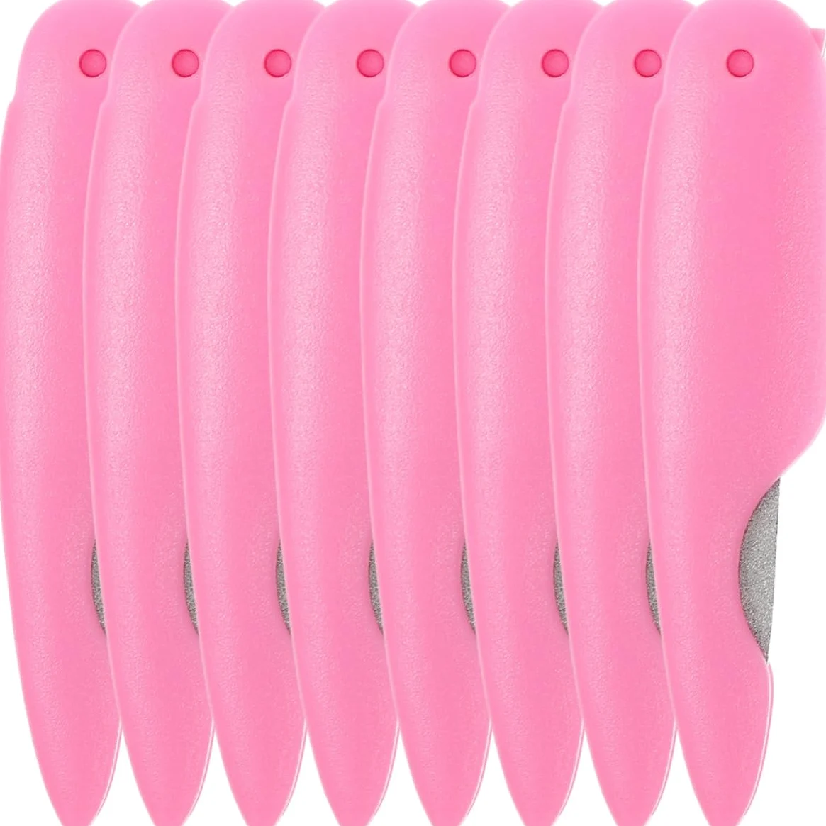 Hemobllo Diseño Compacto 8 Limas de Uñas Metálicas Plegables de Doble Cara de Metal y Abs, Fácil Almacenamiento para Manicura y Pedicura para Uso en Casa y Salón