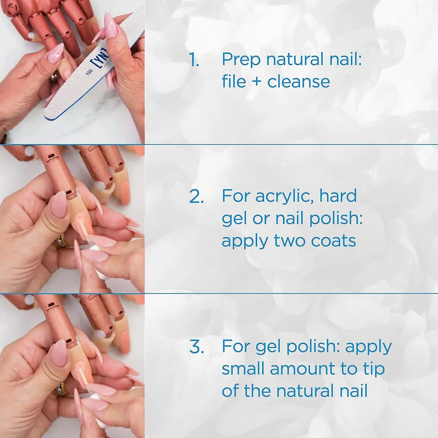 Protein Bond - Base de uñas sin ácidos, adherencia mejorada para esmaltes de gel y acrílico, deshidratador de uñas, fijador de pH para uñas de gel, 12 ml