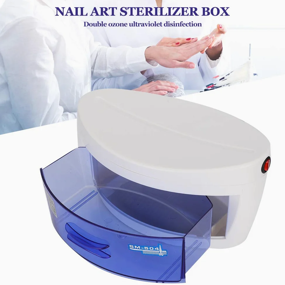 Armario de desinfección, portátil, caja de desinfección de 6 W, apagado inteligente, esterilizador para manicura, herramientas de tatuaje, herramientas de maquillaje, herramientas de