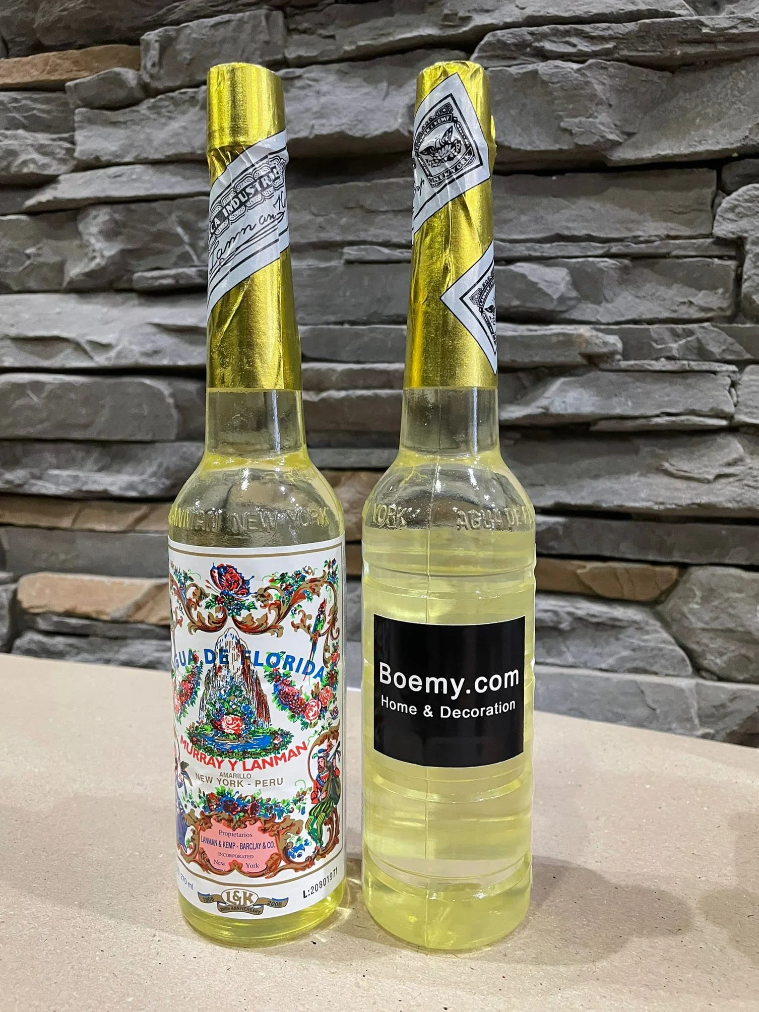 BOEMY Florida Agua de Perú Original Set 2 Botellas 270 ml + Dosificador Spray