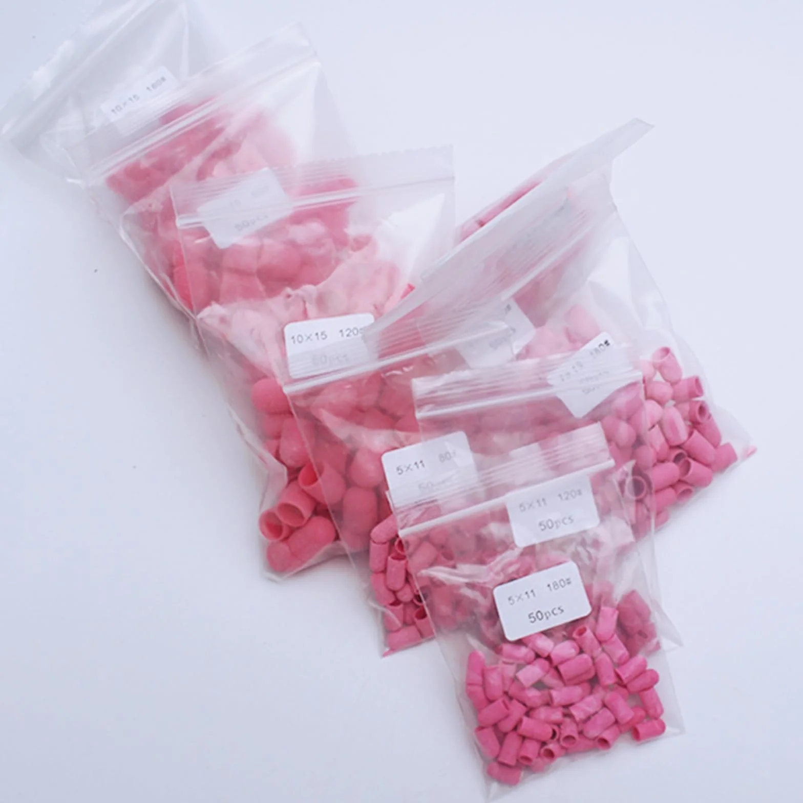 Fresas Torno Para UñAs 50 Uds. Brocas for uñas con mandril, pedicura, manicura, elimina la piel muerta, herramienta profesional de limpieza for el cuidado los pies para Manicura(13-19Pink180)