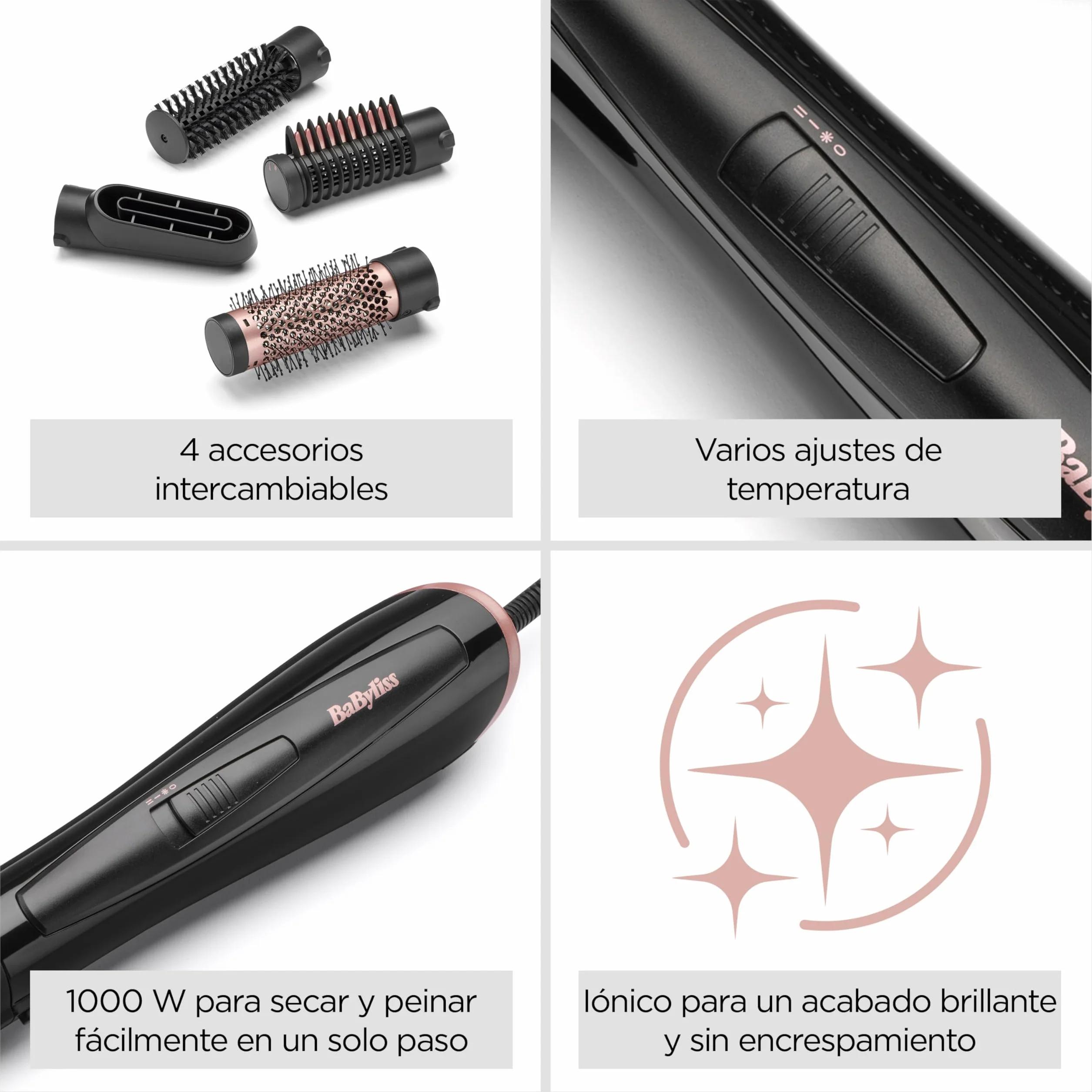 BaByliss Perfect Finish AS126E Cepillo de aire secador moldeador iónico