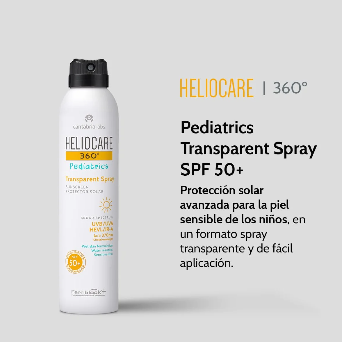 Heliocare 360º Pediatrics Transparent Spray SPF 50+ 200ml Protección Solar Avanzada