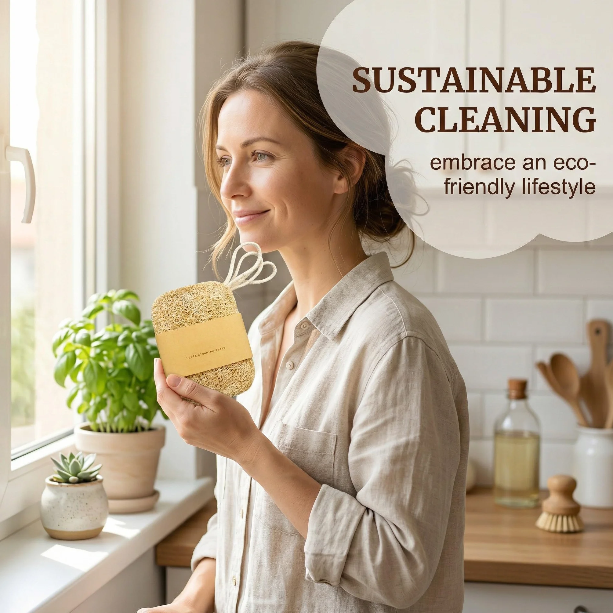 Lufa Natural Ecológica Biodegradable, Estropajo para Limpieza