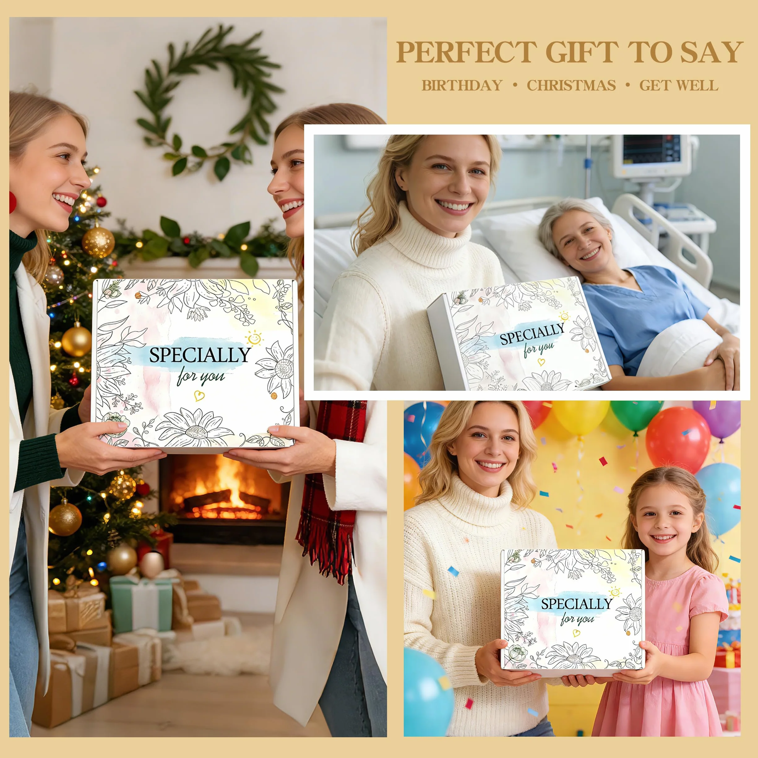 Cesta de regalo con 11 productos de cuidado personal para mujeres, regalo de cumpleaños para madre, hermana, amiga. Perfecto para recuperación o como regalo de agradecimiento.