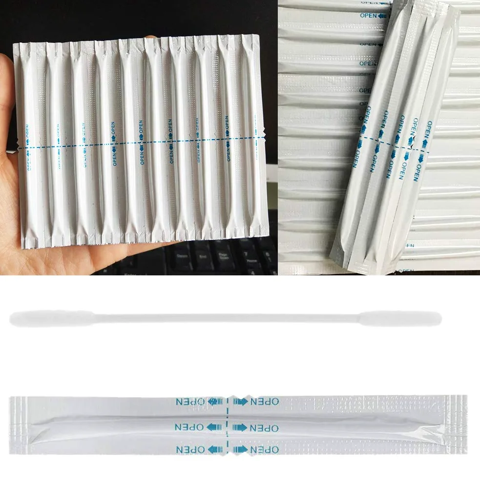 Baston de Algodon - WENTS 60 Pieza Algodón Mojado Alcohol Bastoncillos Bastoncillos De Limpieza Algodón de Doble Cabezal Clean Tool para IQOS 2.4 Plus para IQOS 3.0 Lil/LTN/HEETS/GLO