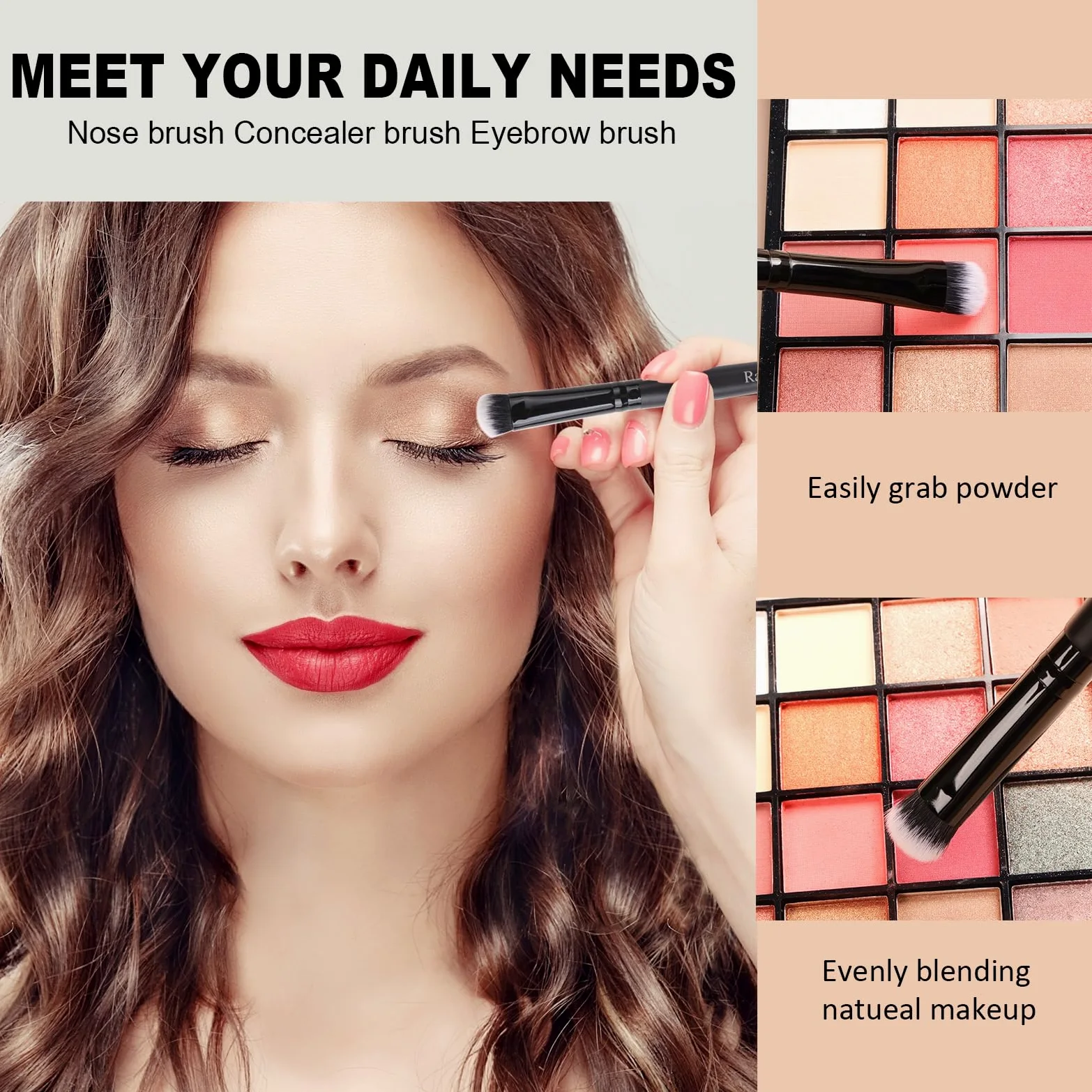Juego de 15 brochas de maquillaje sintéticas profesionales | Brochas de maquillaje de viaje de primera calidad | cerdas libres de crueldad animal para base de maquillaje en polvo, rubor, brochas
