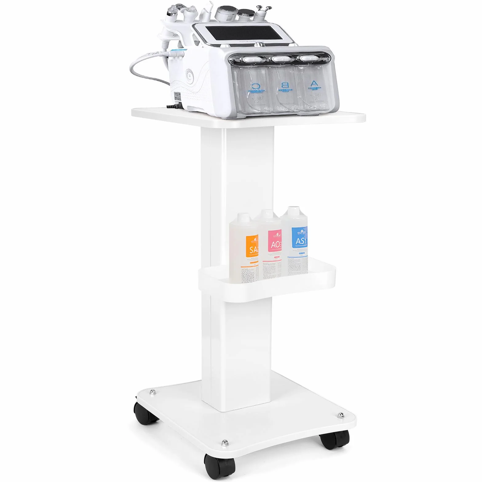 Carro de cosméticos con ruedas ABS 67x34x37.5 cm portátil Beauty Salon Trolley