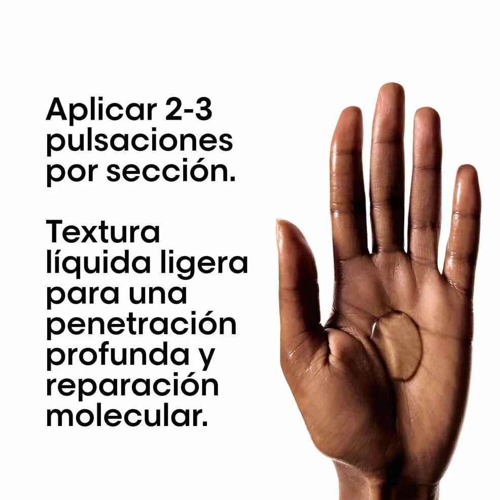 L’Oréal Professionnel, Tratamiento Molecular Instantáneo, Sérum Pelo Seco y Dañado con Aclarado, Sin Sulfatos, Repara Daños y Fortalece el Cabello, Fórmula Patentada, Absolut Repair Molecular, 250ml
