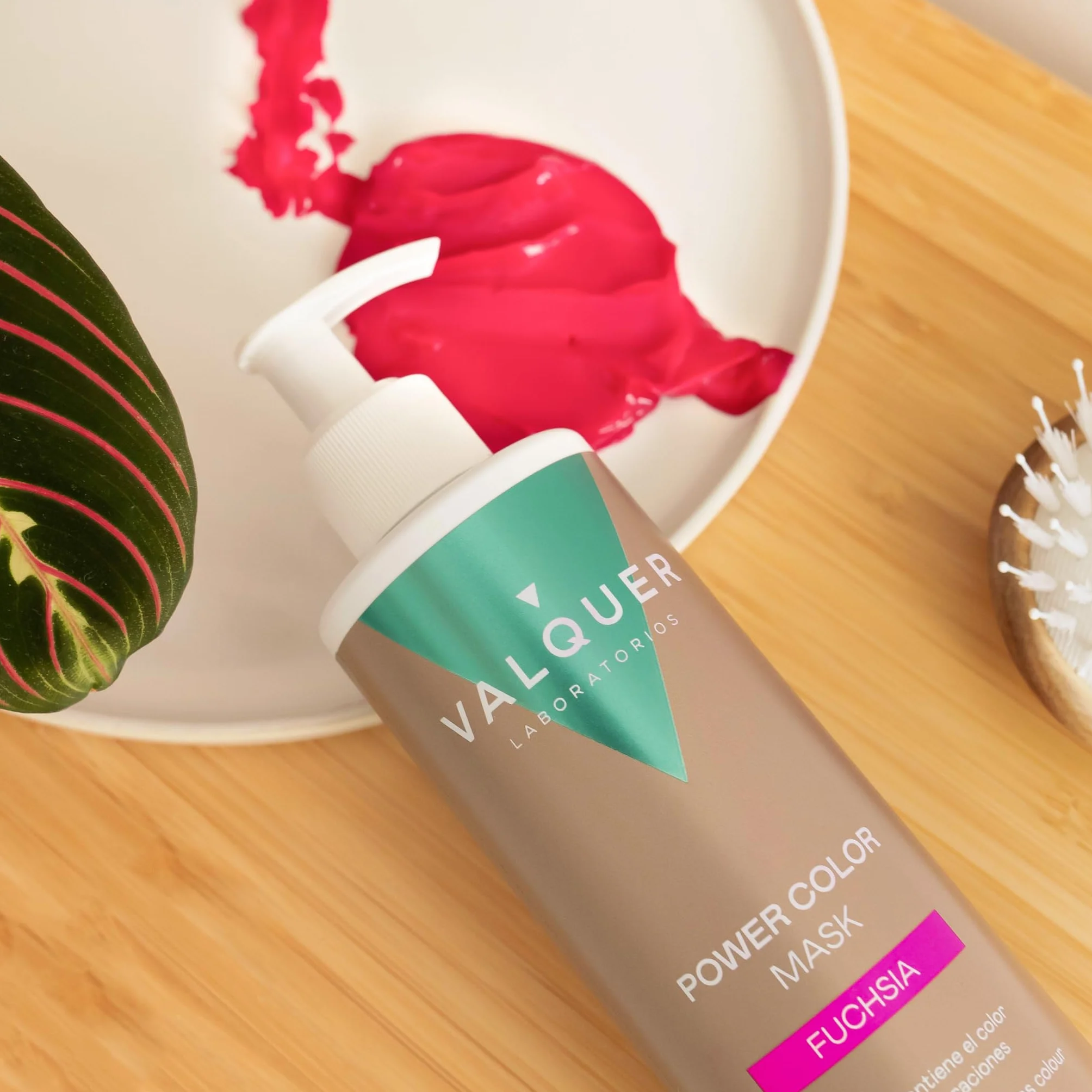 VALQUER Power Color Fucsia Mascarilla Capilar 275 ml Potenciador de Color Temporal Sin Sulfatos Vegano