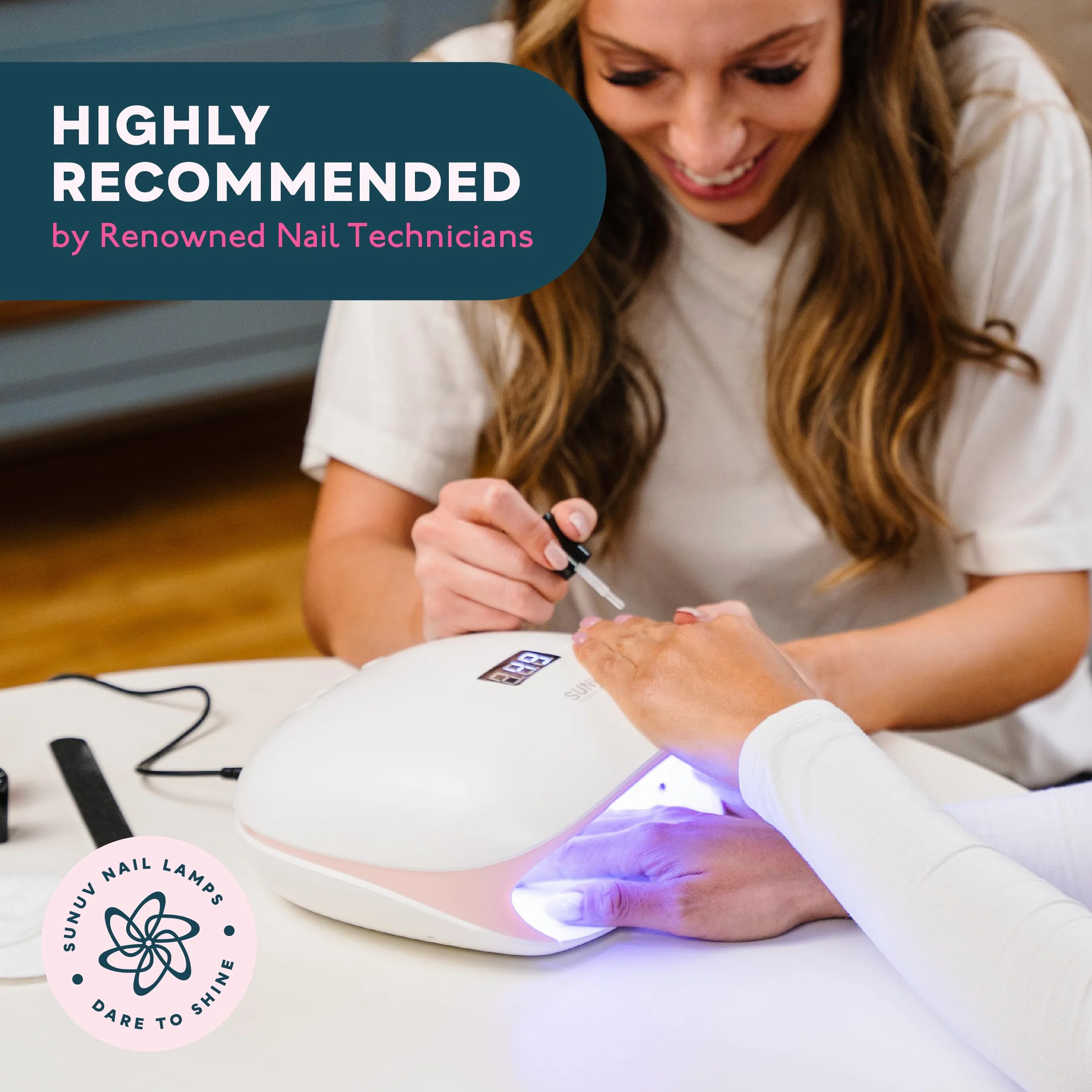 SUNUV Lámpara Led Uñas Secador UV de Uñas para Gel de Uñas con Temporizadores, Pantalla LCD para Hogar y Salón de Belleza