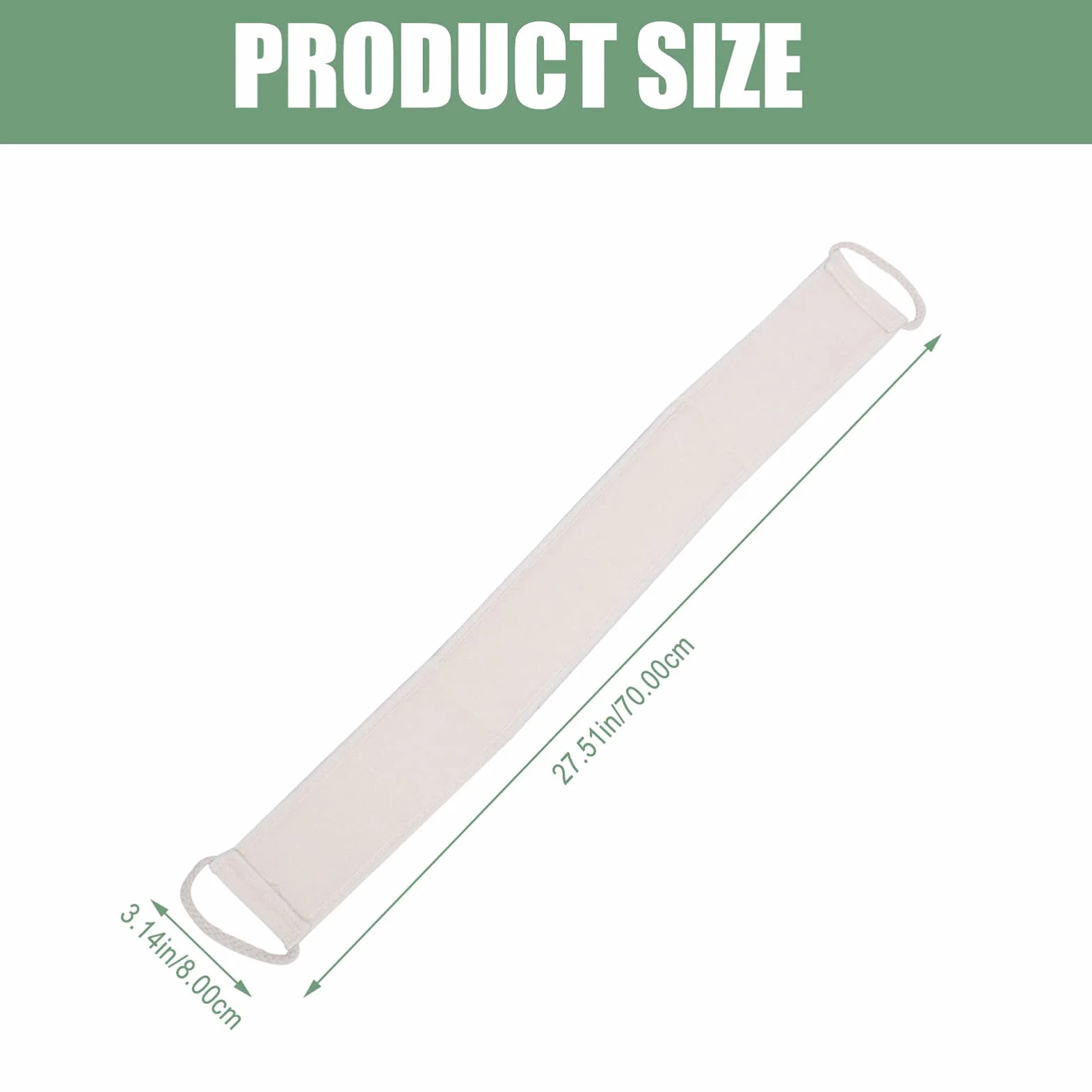 CJBHSD Esponja de Esponja Vegetal Larga para baño, 2 uds, cinturón depurador de Espalda para Ducha, Correa Exfoliante de baño de Doble Cara para Mujeres y Hombres, Suministros de baño