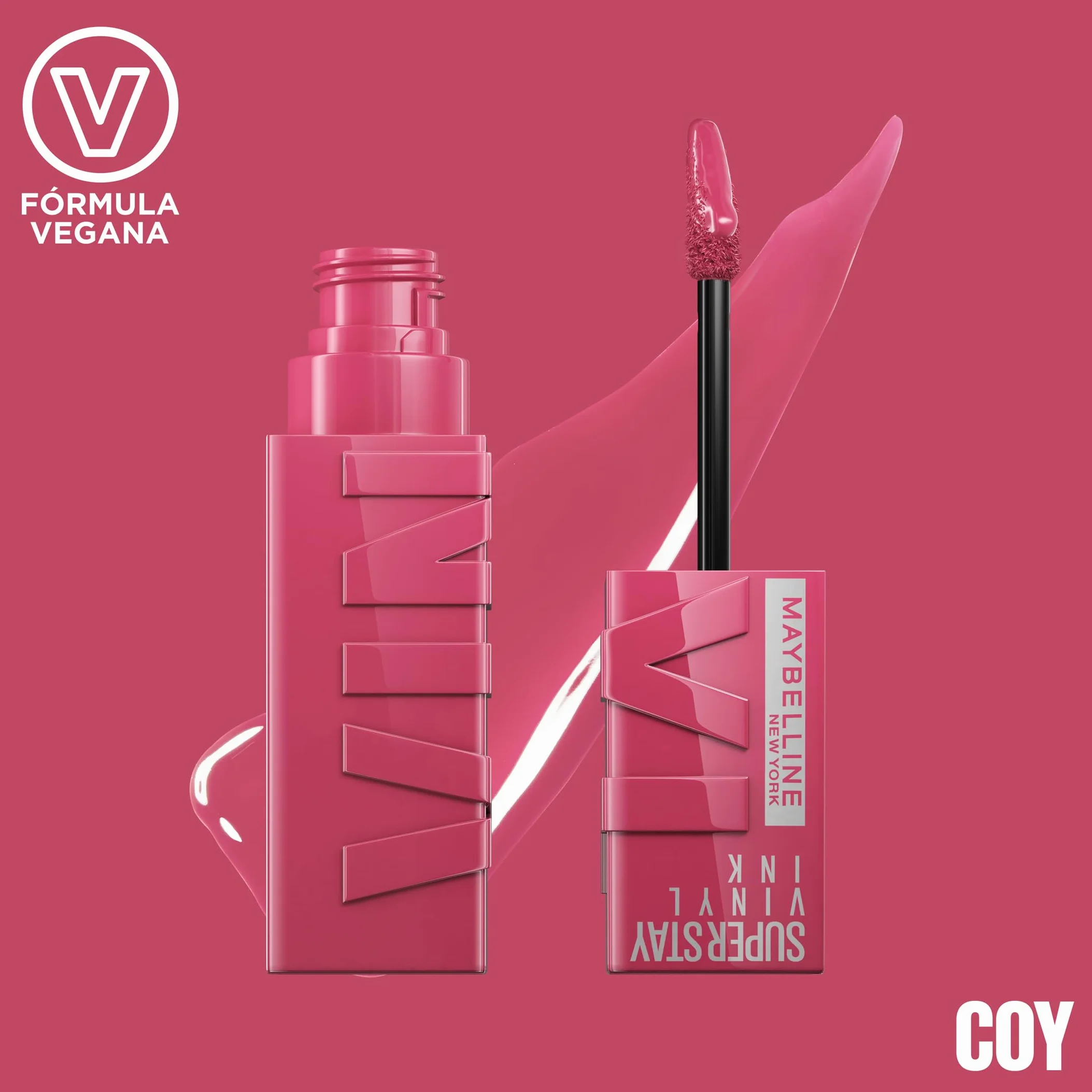 Maybelline New York Superstay Vinyl Ink Pintalabios Efecto Vinilo Tono 20 Coy