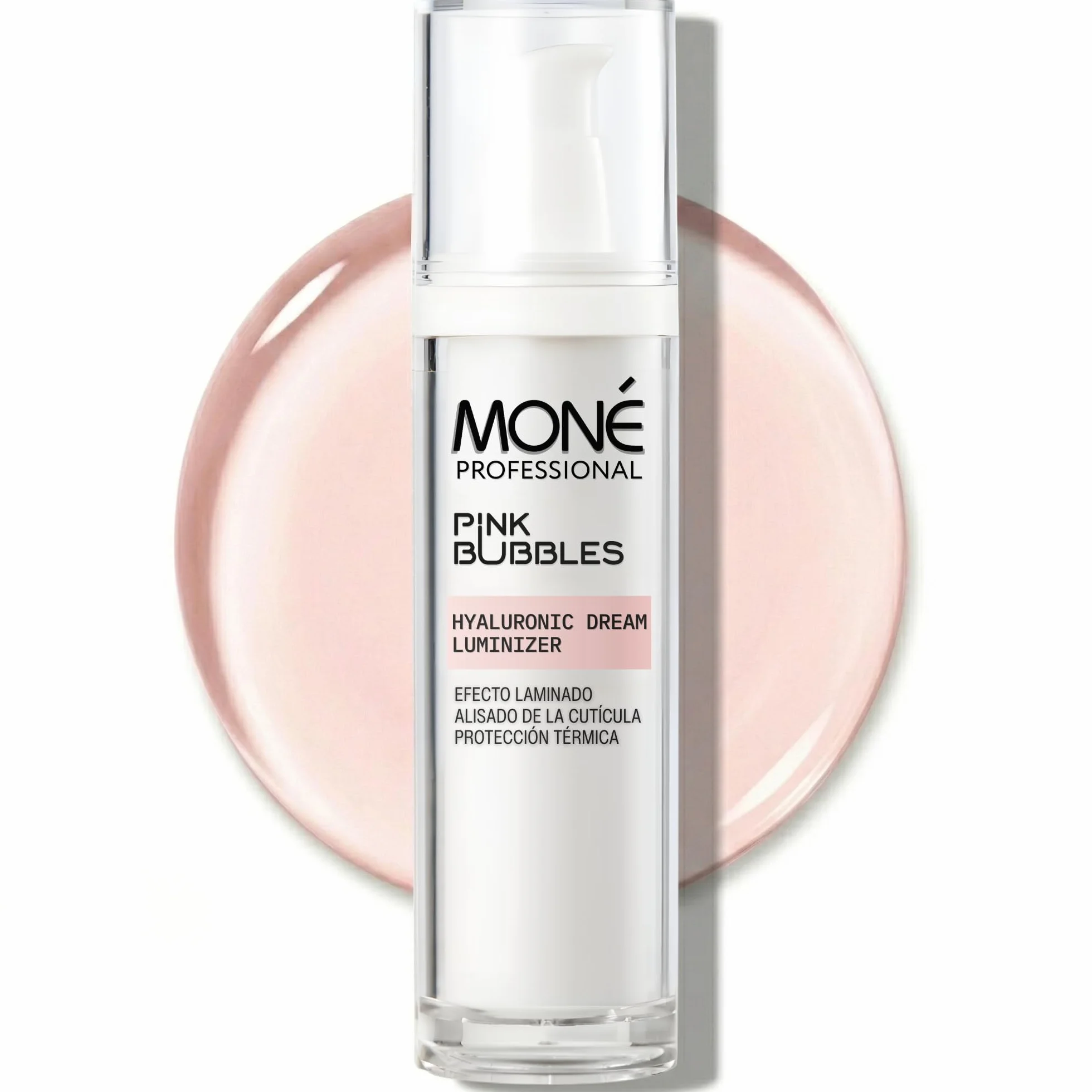MONÉ PROFESSIONAL Hyaluronic Dream Luminizer - Serum Pelo Seco y Dañado, Reparación, Protector Térmico, Anti-Frizz, Potenciador del Brillo, Sin Aclarado, Hyaluronic Acid