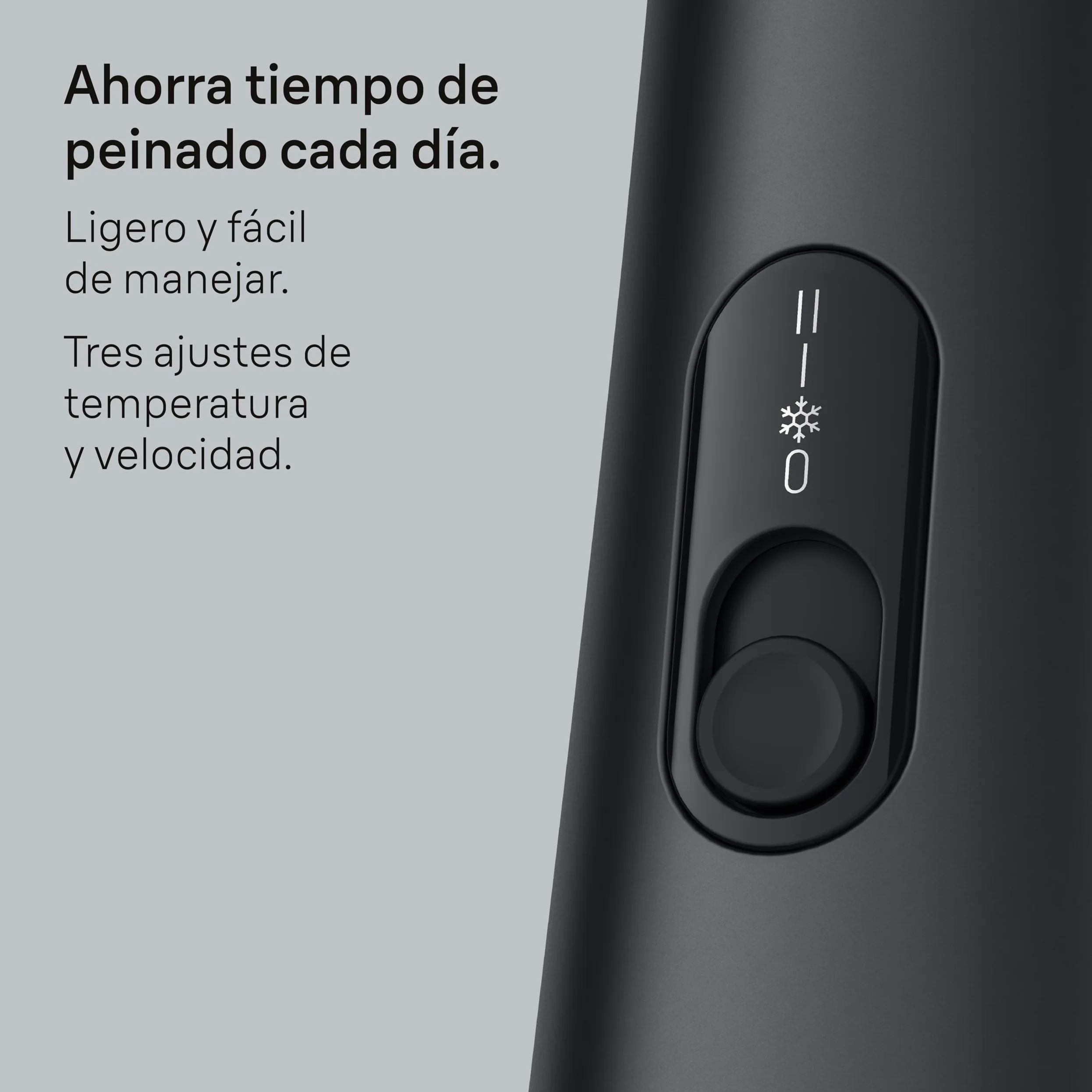 Moldeador de aire Braun AS4.2 – Potente con cepillo térmico redondo para dar forma y volumen y boquilla de secado, motor HTDC, 3 modos de peinado, tecnología IONTEC, negro metalizado– BRAS420E