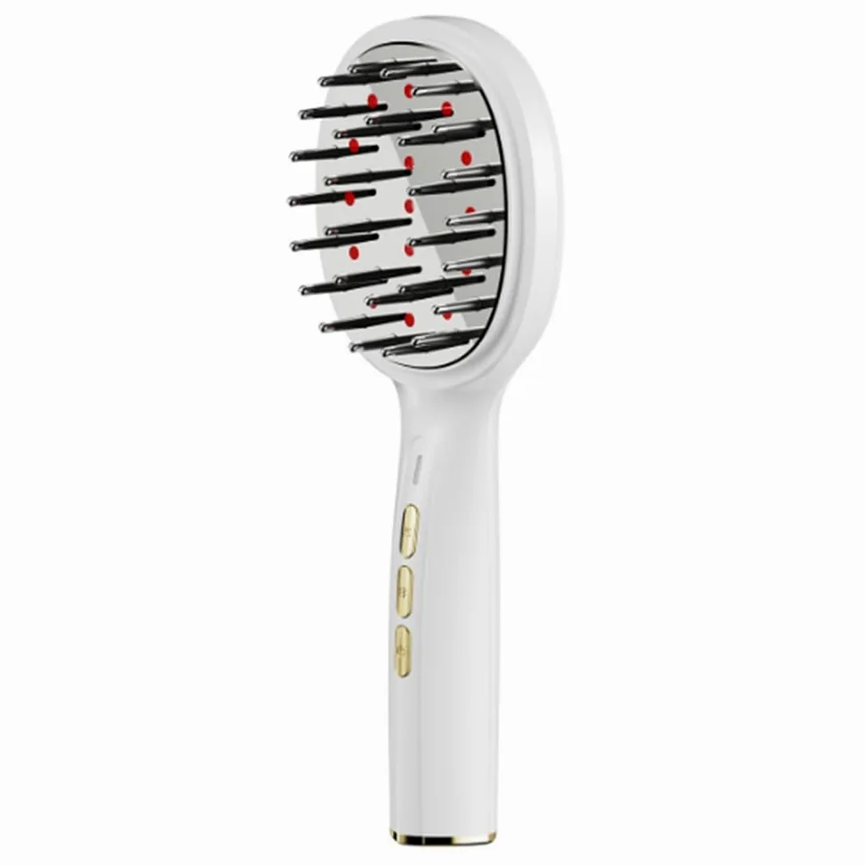 Peine EléCtrico para el Crecimiento del Cabello, AnticaíDa Cabello,con Luz Roja y Azul,Masajeador Cabelludo, Peine para el Crecimiento del Cabello, PeluqueríA por Infrarrojos