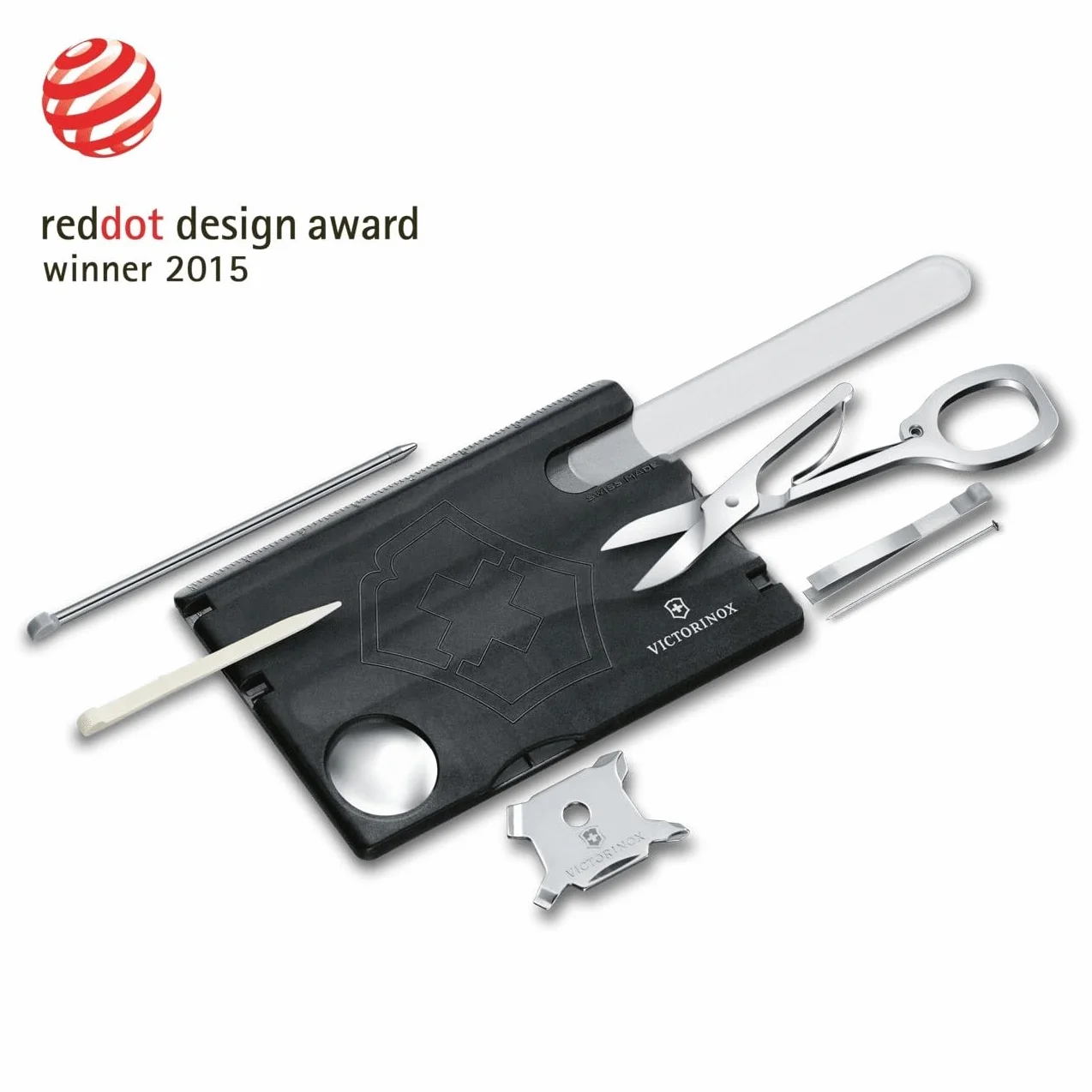 VICTORINOX Navaja suiza de bolsillo Swiss Card Lite, Swiss Card Lite, 13 funciones, multiherramienta con hoja en punta, destornillador 5 mm, tijeras