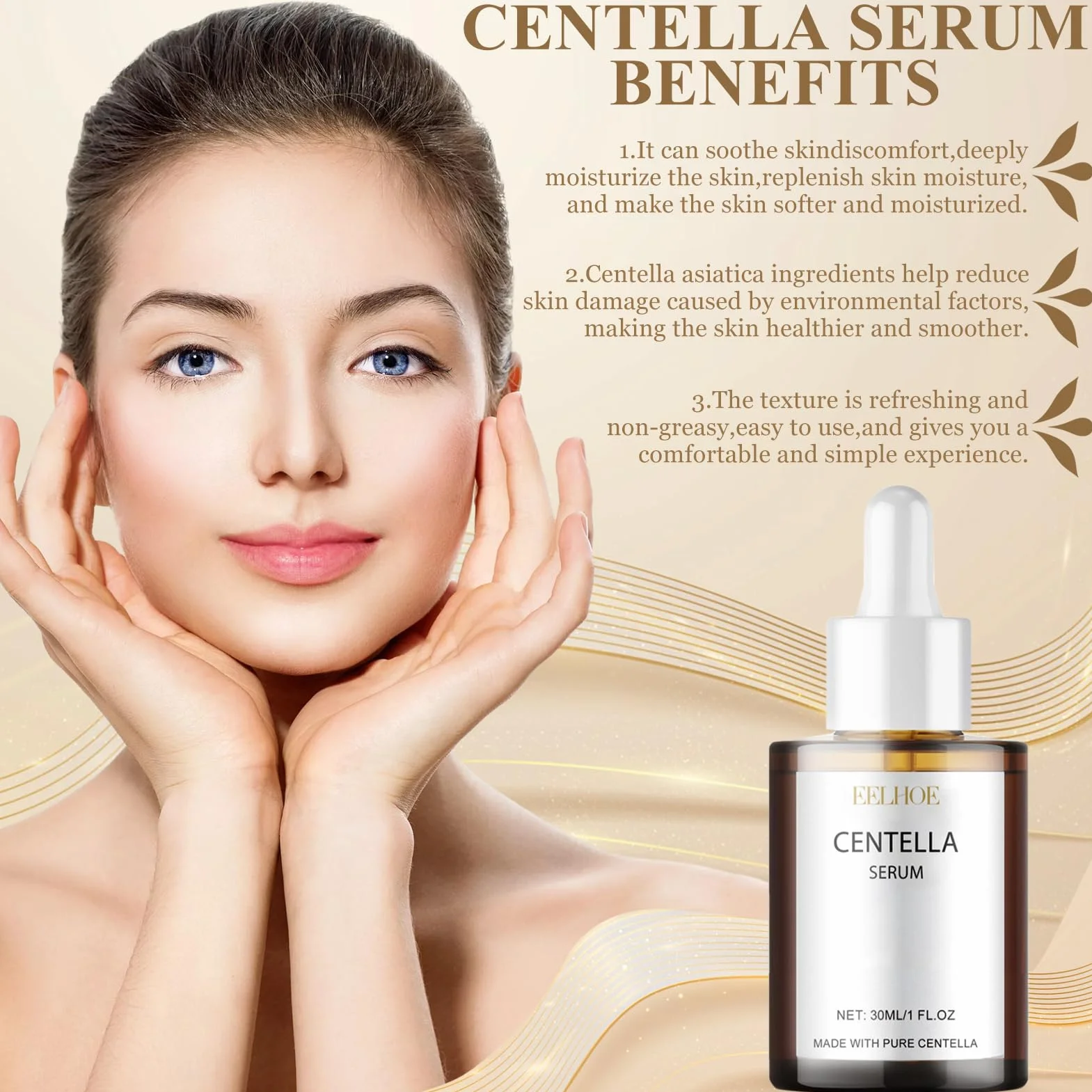 Centella Cleansing Oil + Asiatica Serum, Extracto de Centella Asiática de Madagascar, Aceite Limpiador Facial Control de Grasa e Hidratación
