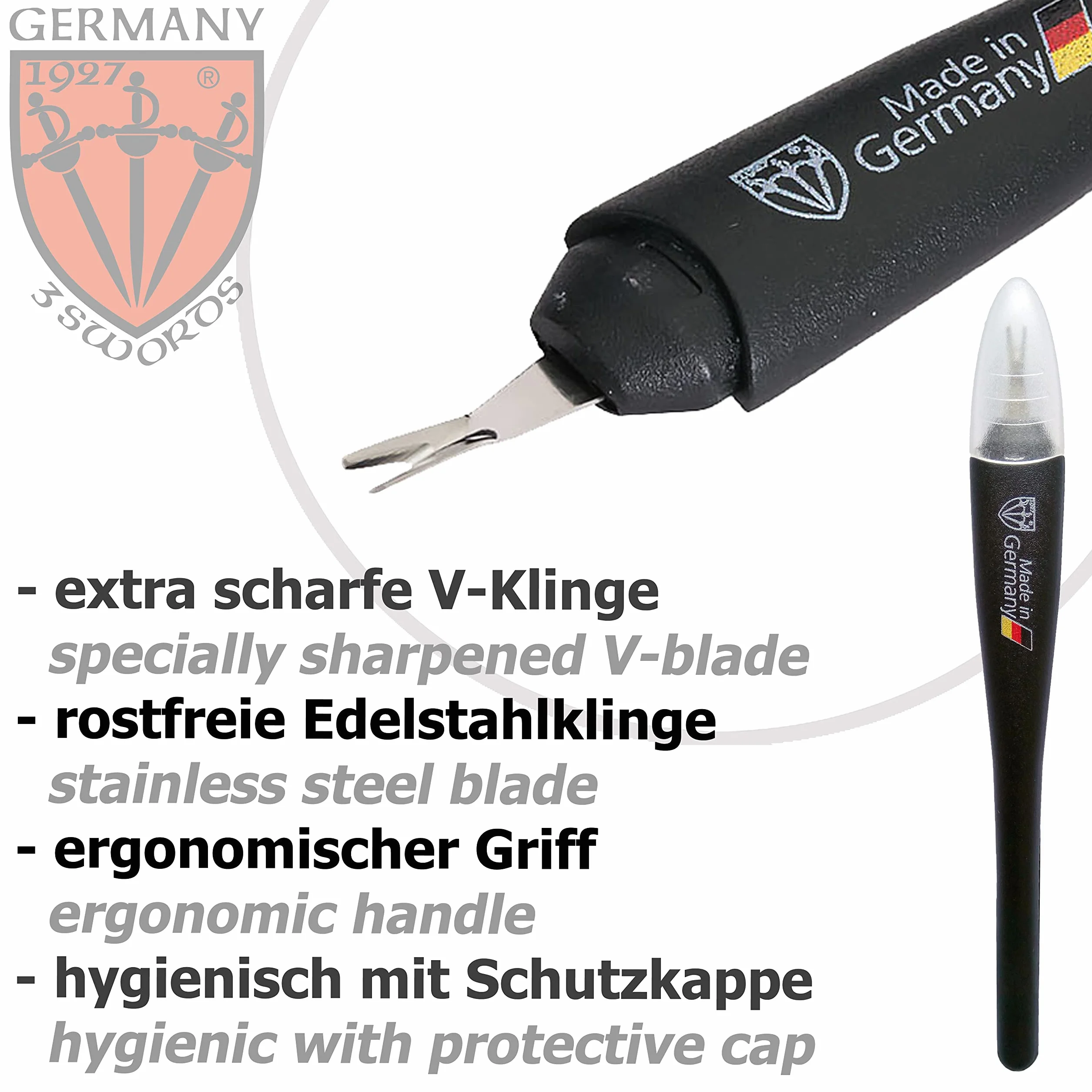 3 Swords Germany CORTACUTÍCULAS 1 pieza manicura pedicura aseo cuidado