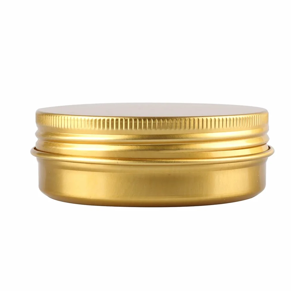 Tarros de Aluminio con Tapa Rosca 30ml Oro, 30 Piezas Envases Vacíos Redondos para Cosméticos