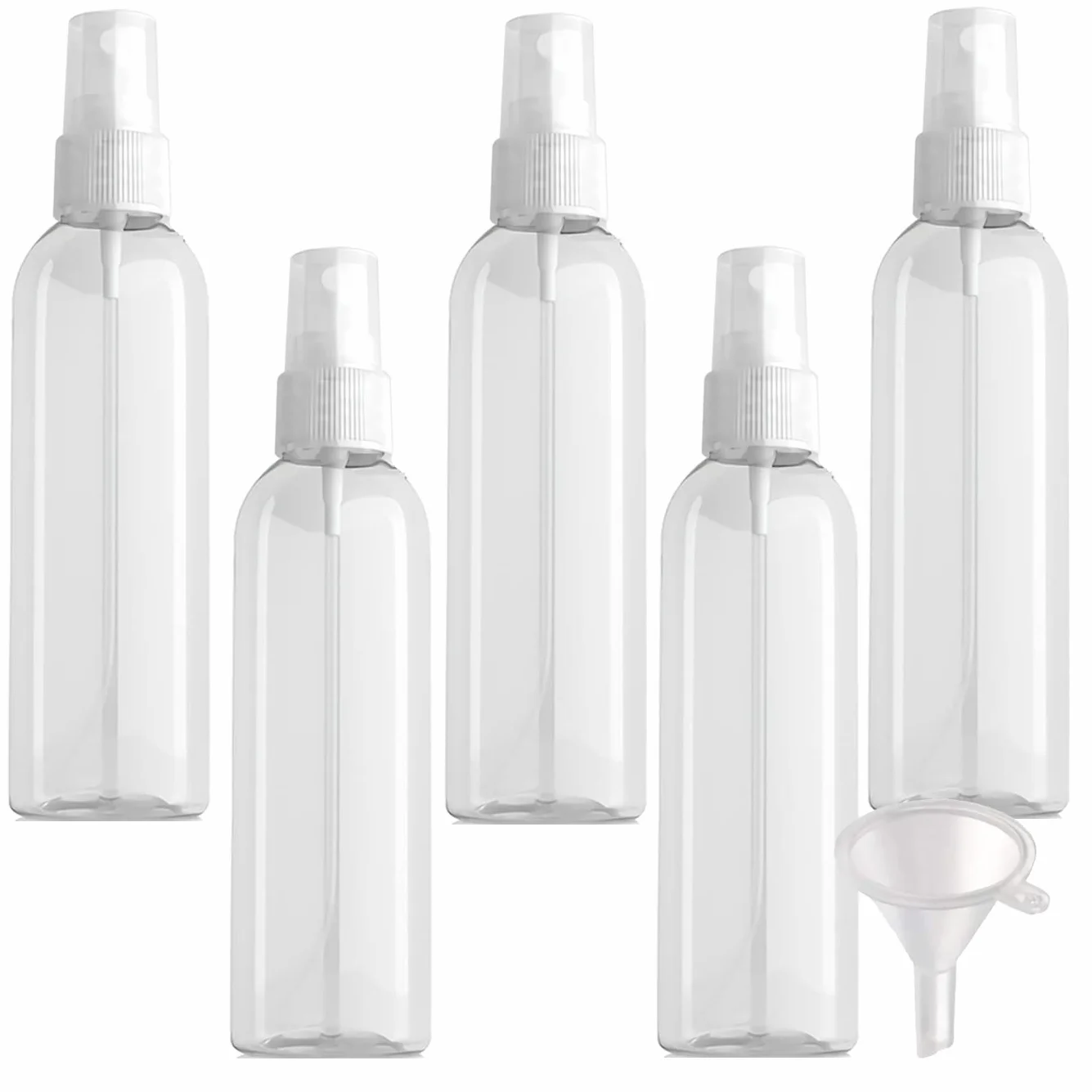 Botella de Spray Plástico PET 200ml Vacías Transparentes con Bomba Atomizador para Perfume Viaje