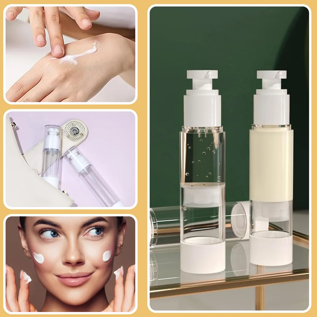 Dispensador de Crema portátil sin Aire 4 Unidades 5 ml 10 ml 30 ml 50 ml