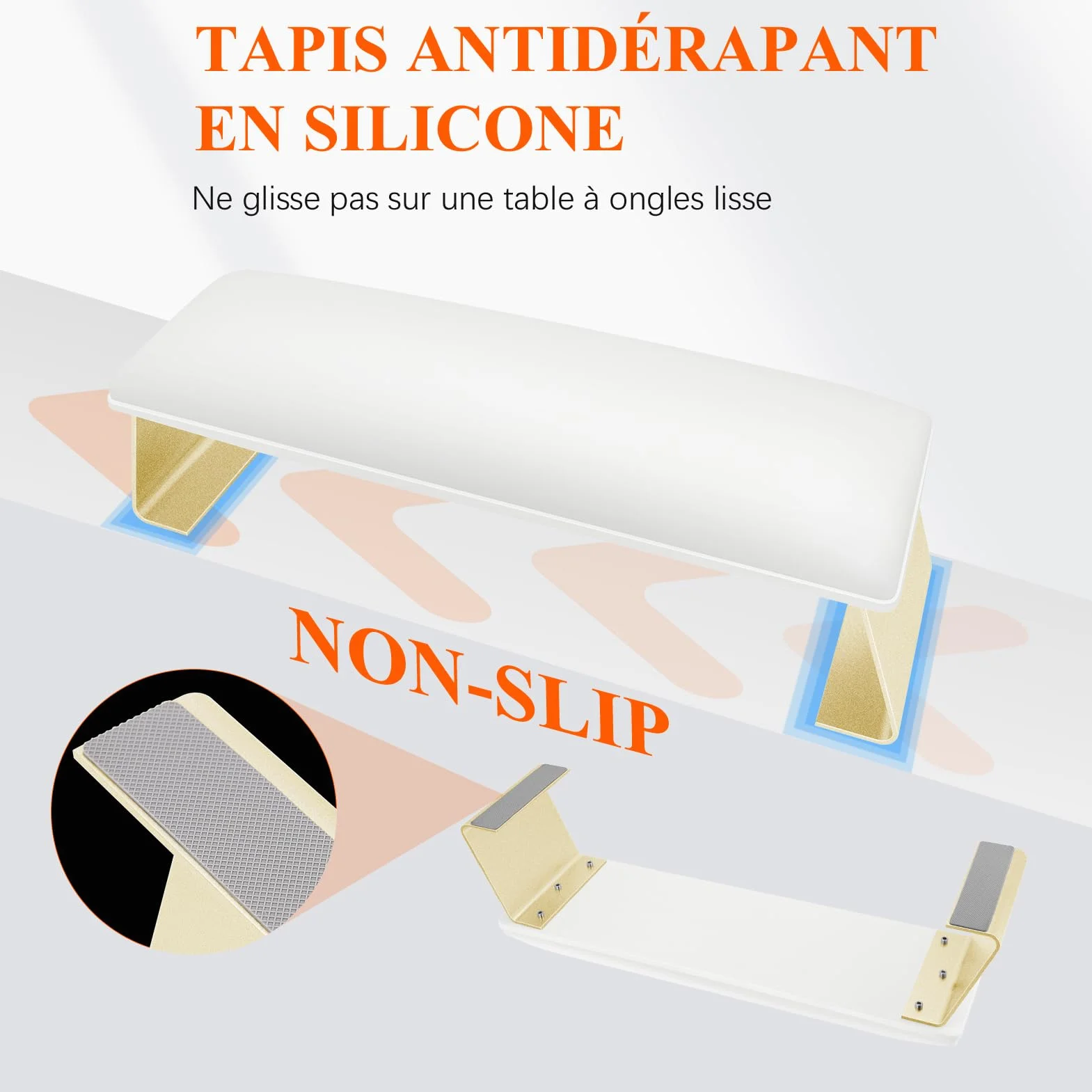 Manicura de mano, el esmalte de uñas se puede limpiar y reposar a mano, profesional almohada de mano para reposamanos de uñas, cojín de manicura y reposamanos para manicura (blanco)
