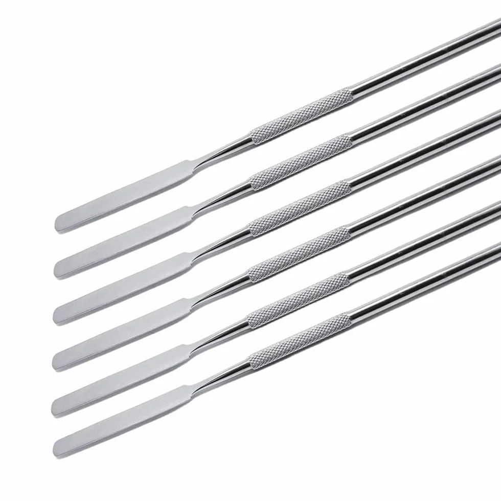 Herramienta multifuncional de acero for uñas con cabezal doble for piel muerta y diseño ergonómico, operación cómoda, adecuada for el cuidado de las uñas y opción ideal for uso en salón o arte de uñas