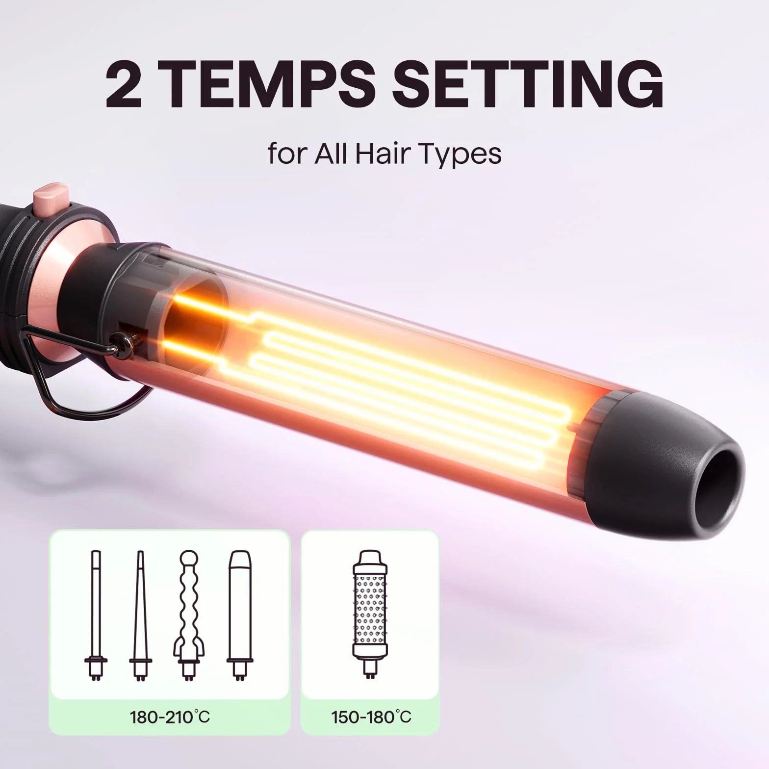 Wavytalk Rizador de Pelo, Rizador de Pelo 5 en 1 rizadoras con cepillo rizador y 4 tenacillas rizadores cerámicas intercambiables (13-32 mm), guante resistente al calor y 2 pinzas para el cabello