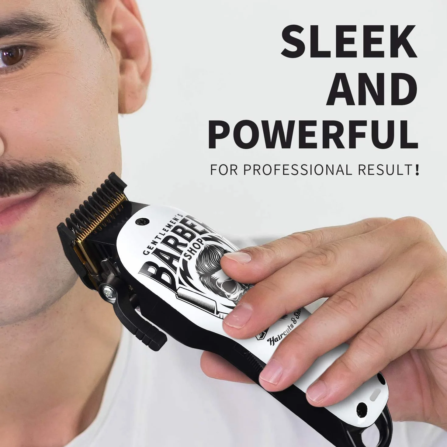 BESTBOMG Cortapelos Profesional Hombres, Máquina Cortar Pelo Titanio Cerámica, Cortadora Batería Litio 2000mAh