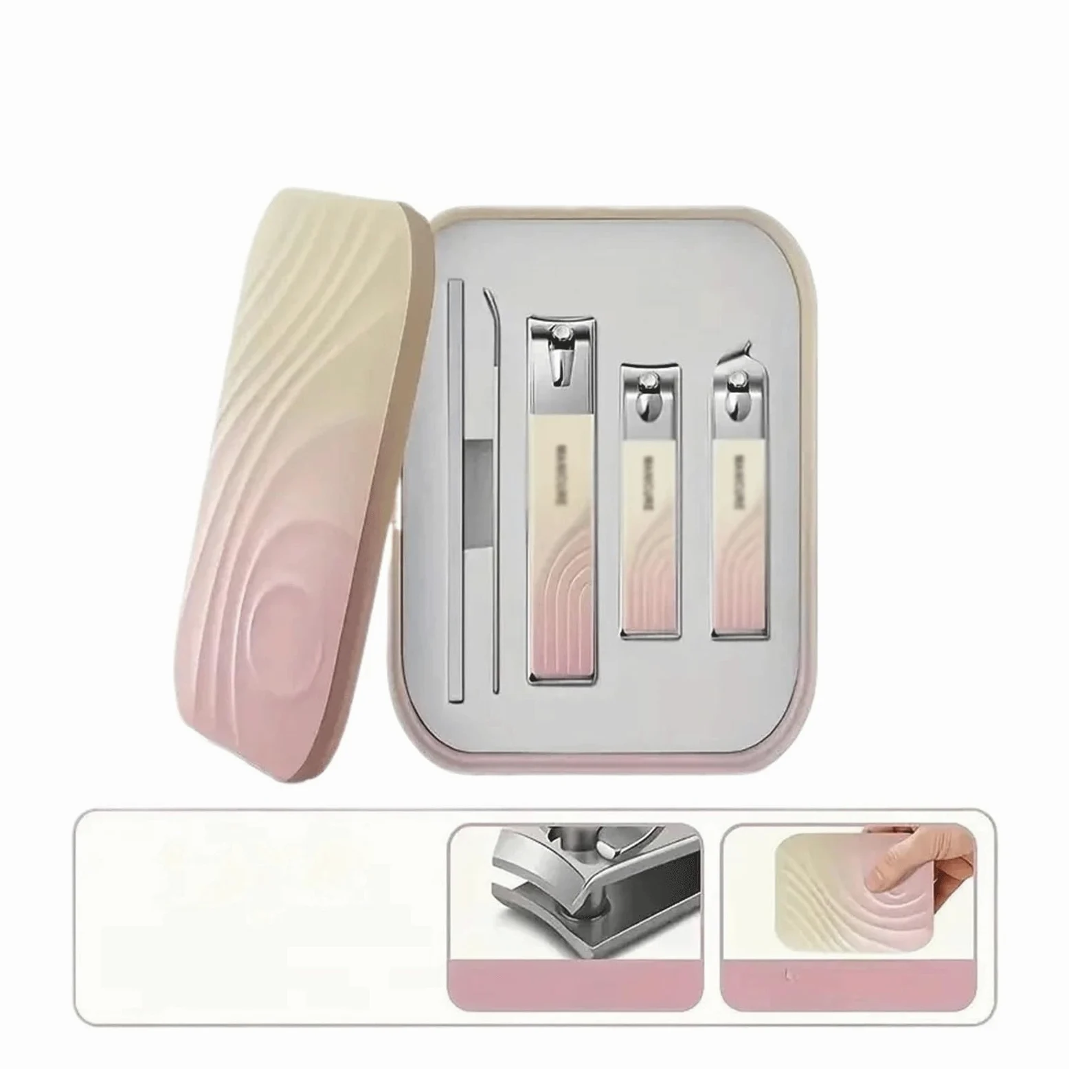Kit de manicura práctico Juego de cortauñas Tijeras para el hogar Herramientas de pedicura de Acero Inoxidable cortauñas Viajes