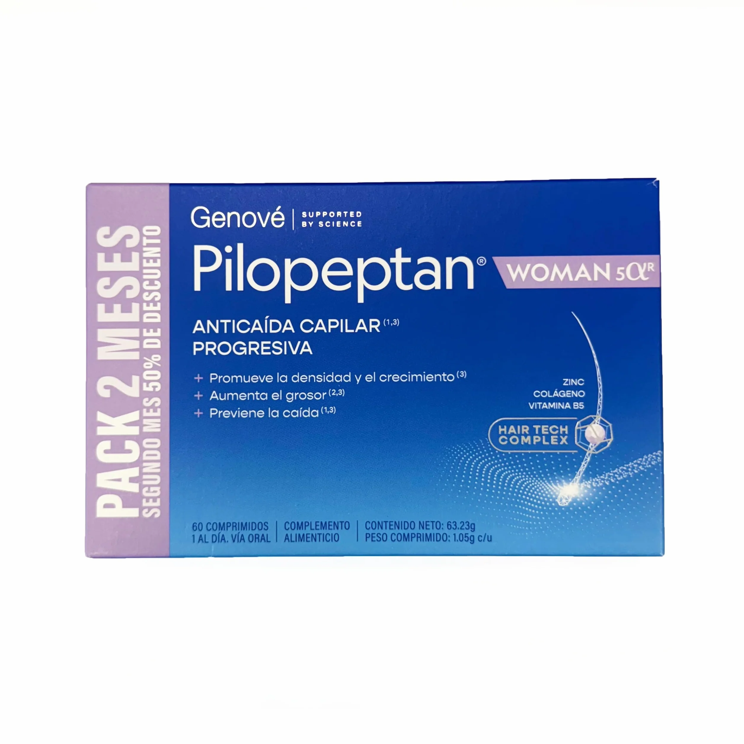 Pilopeptan Woman 5 Alfa 60 Comprimidos Anticaída Capilar Mujer Alopecia Androgénica