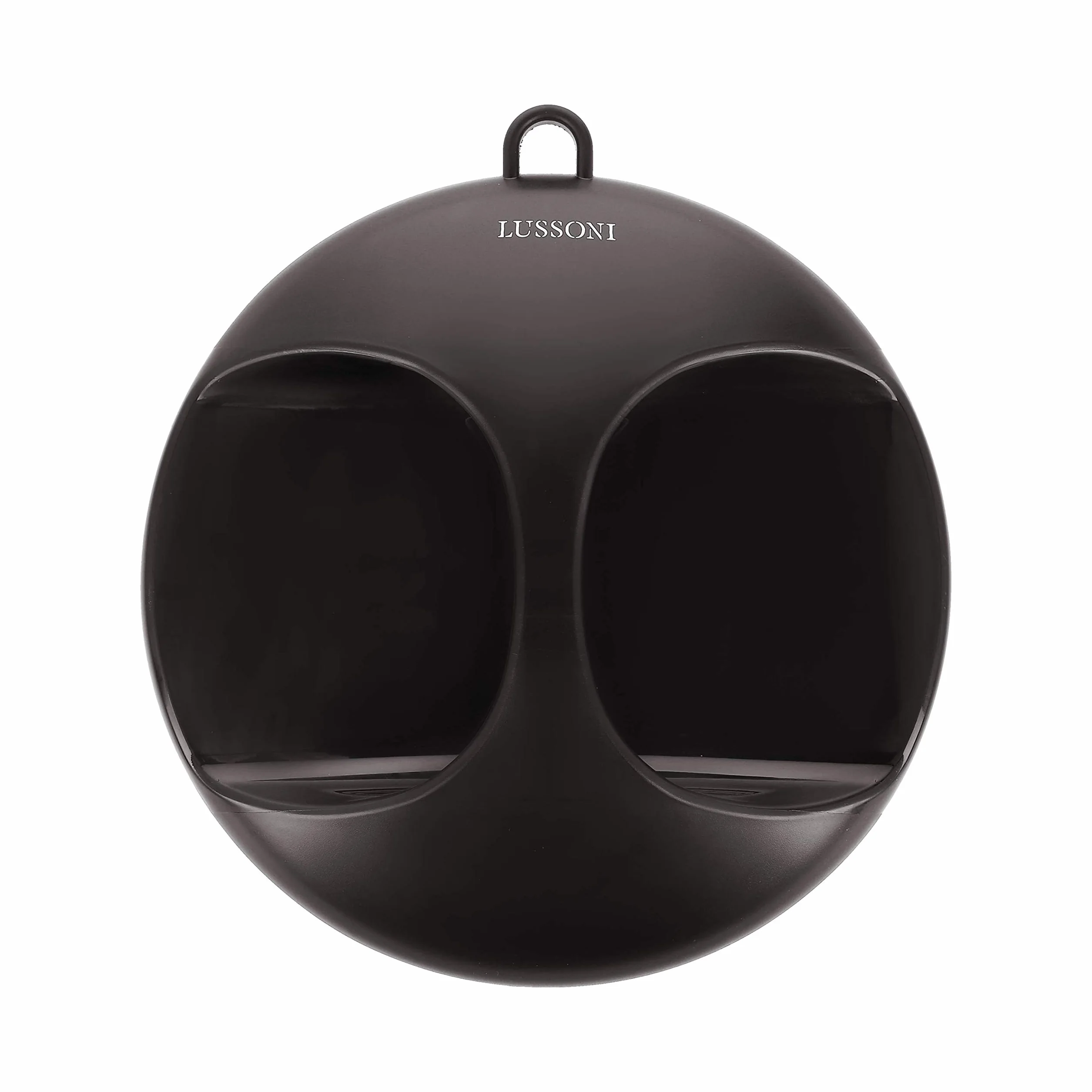 LUSSONI T4B Espejo redondo 28 cm negro para salones de belleza