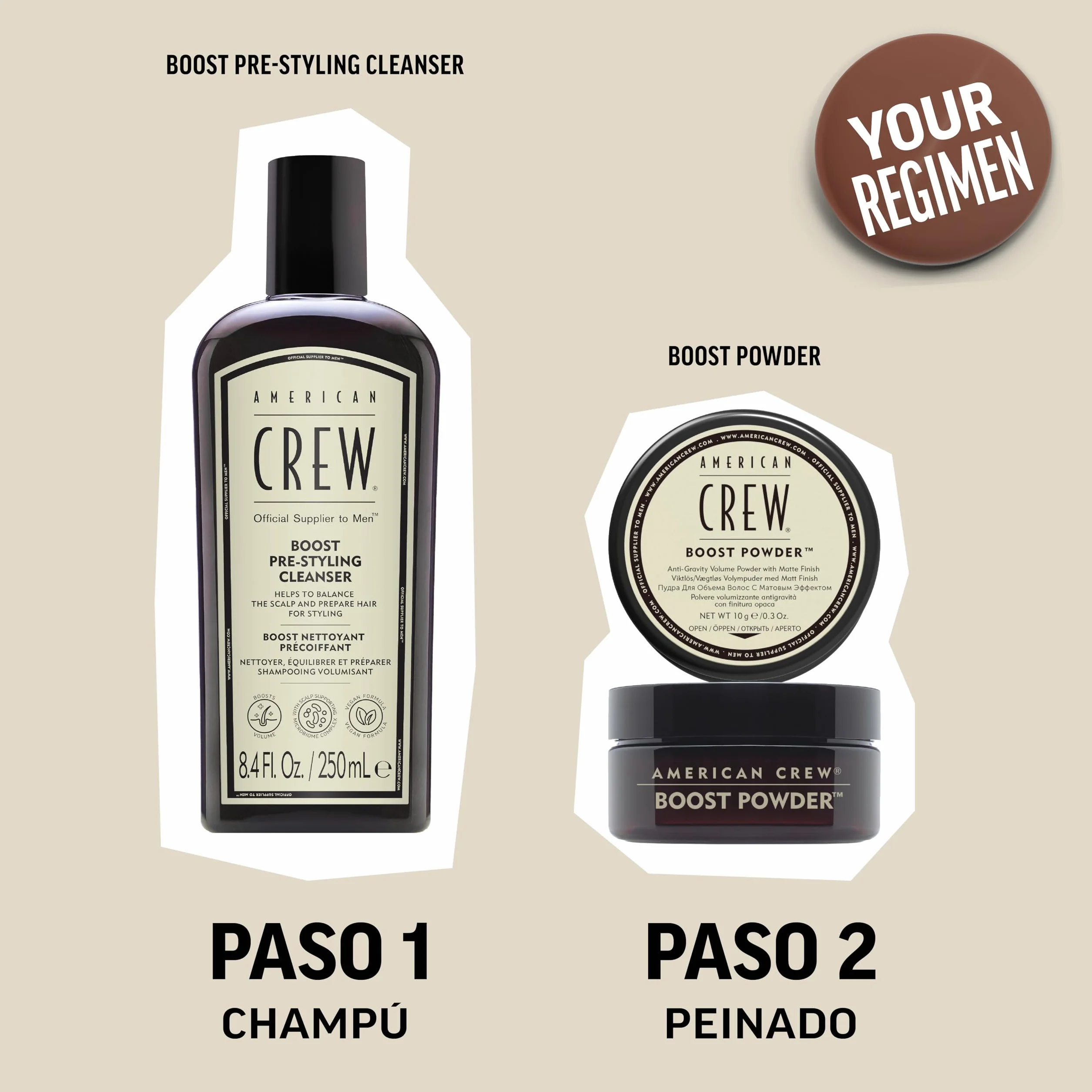 American Crew Boost Powder Polvo Voluminizador para el Pelo Volumen Cuerpo Textura Acabado Natural Mate