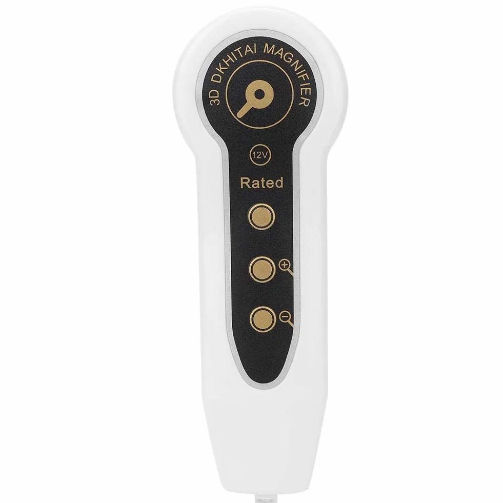 Analizador de Pelo de la Piel, 5 en 50X/200X Lente escáner Digital Detector Cuero Cabellado escáner Recargable detección de Humedad Aceite folículo piloso Cuero Cabellado probador pigmentos Piel(EU)
