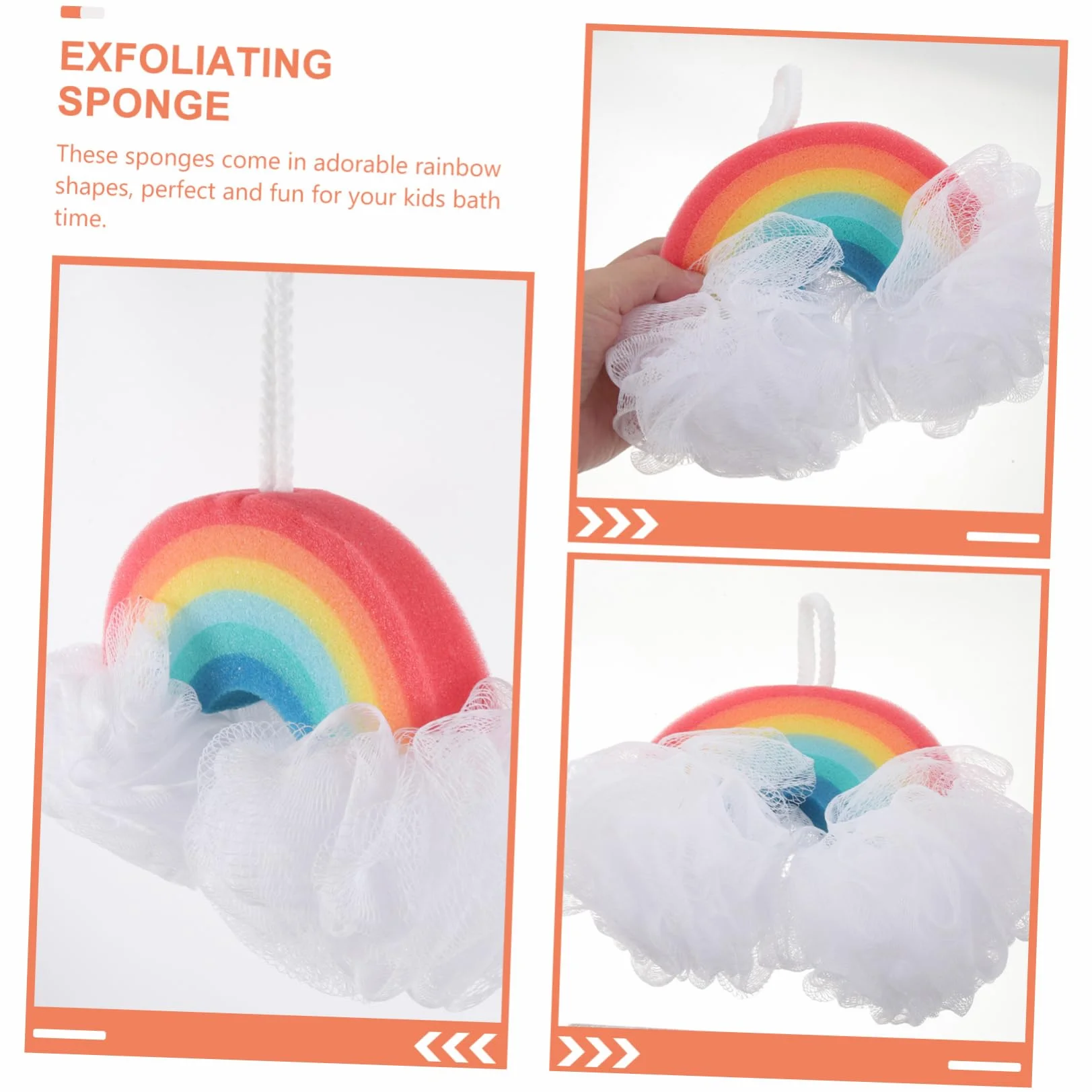 2Piezas Esponja de Baño Infantil Diseño de Exfoliante para Ducha y Baño Material de para